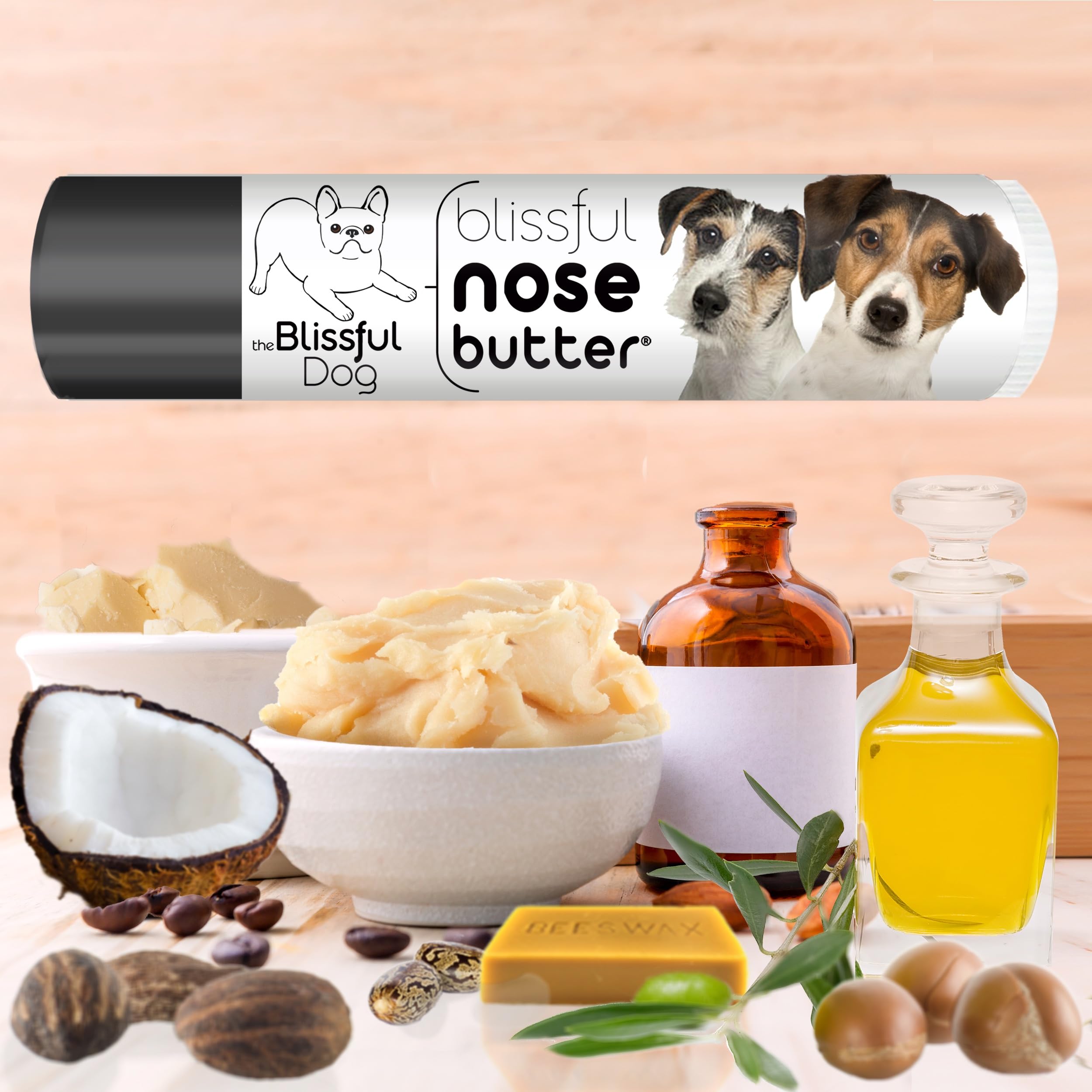 The Blissful Dog Jack Russell Terrier Unscented Nose Butter - Dog Nose Butter, 0.15 Ounce