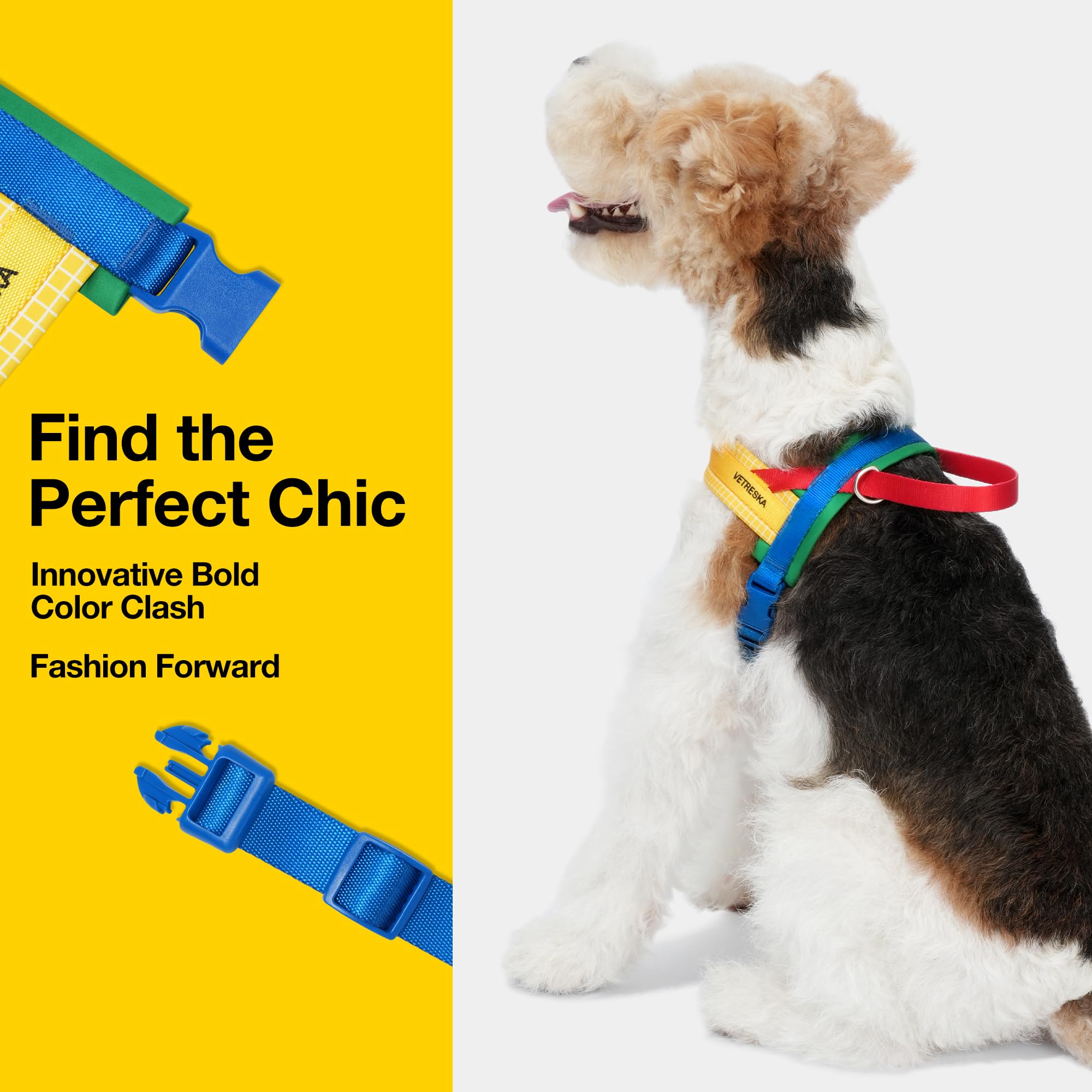 Vetreska Moma Dog Harness And Leash Set, Easy Walk Dog Harness For Small Medium Dogs, No Pull Puppy Harness For Walking And Trai