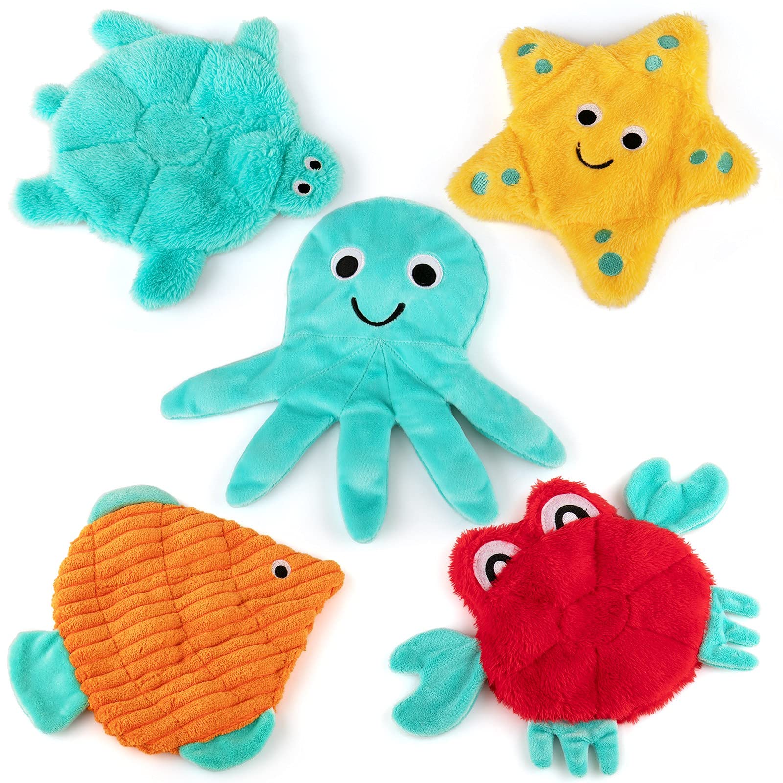 Awoof No Stuffing Dog Toys, Crinkle Dog Toys Squeaky Dog Toys Cute Animal Dog Plush Toys For Small Medium Large Dogs Puppy Teeth