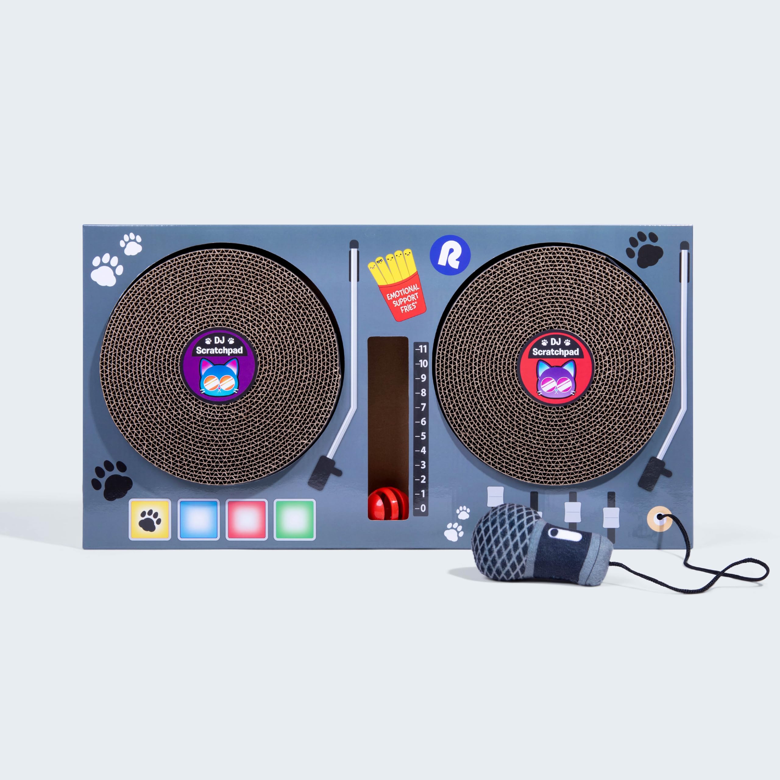 Dj Scratchpad By Relatable, Enrichment Cat Toys And Kitten Toys For Your Furry Friends, Cat Tree Essentials, Includes Box With 2