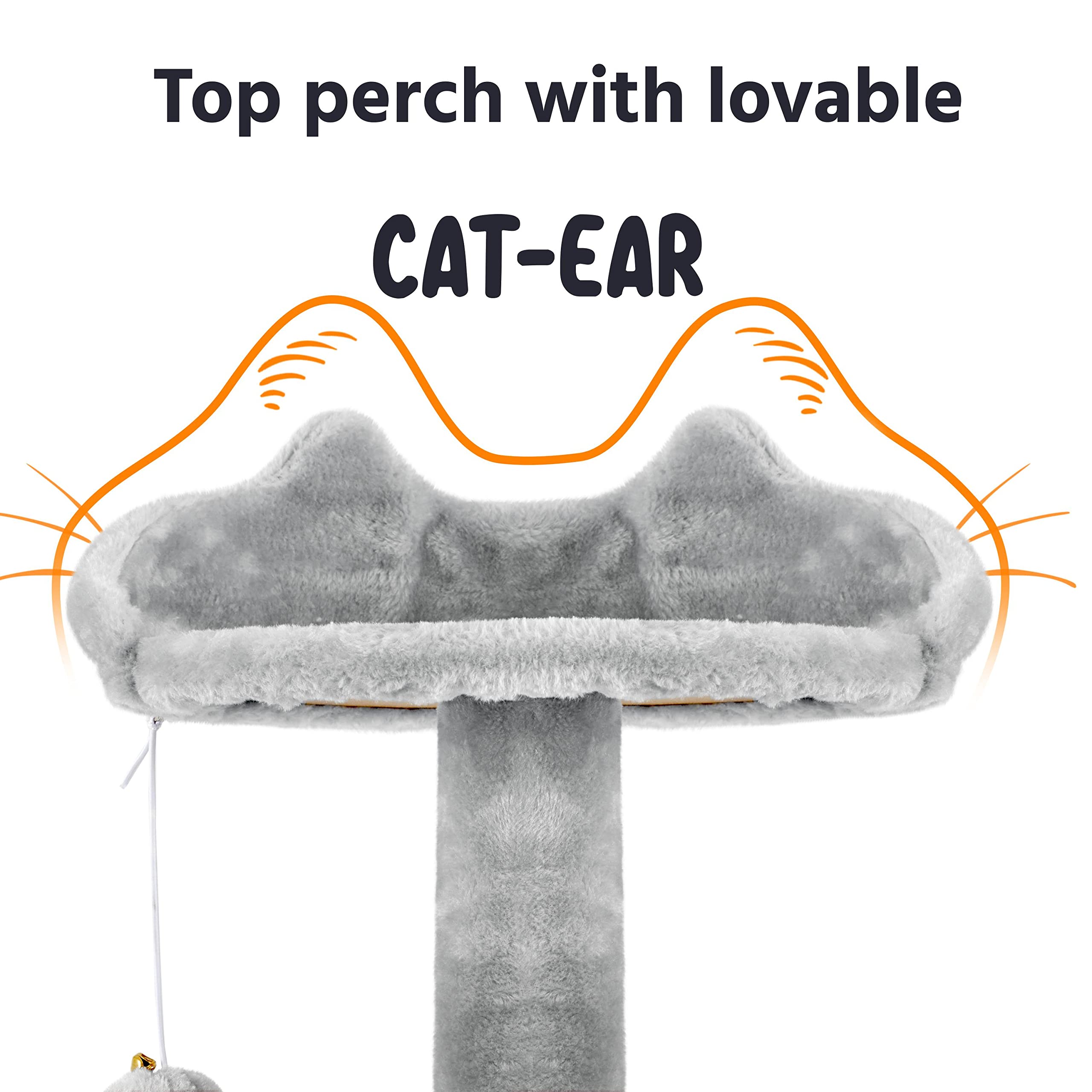 Topeakmart 70In Cat Tree, Multi-Level Cat Tower With Scratching Post Dangling Ball And Condos Cat Furniture For Indoor Cats, Lig