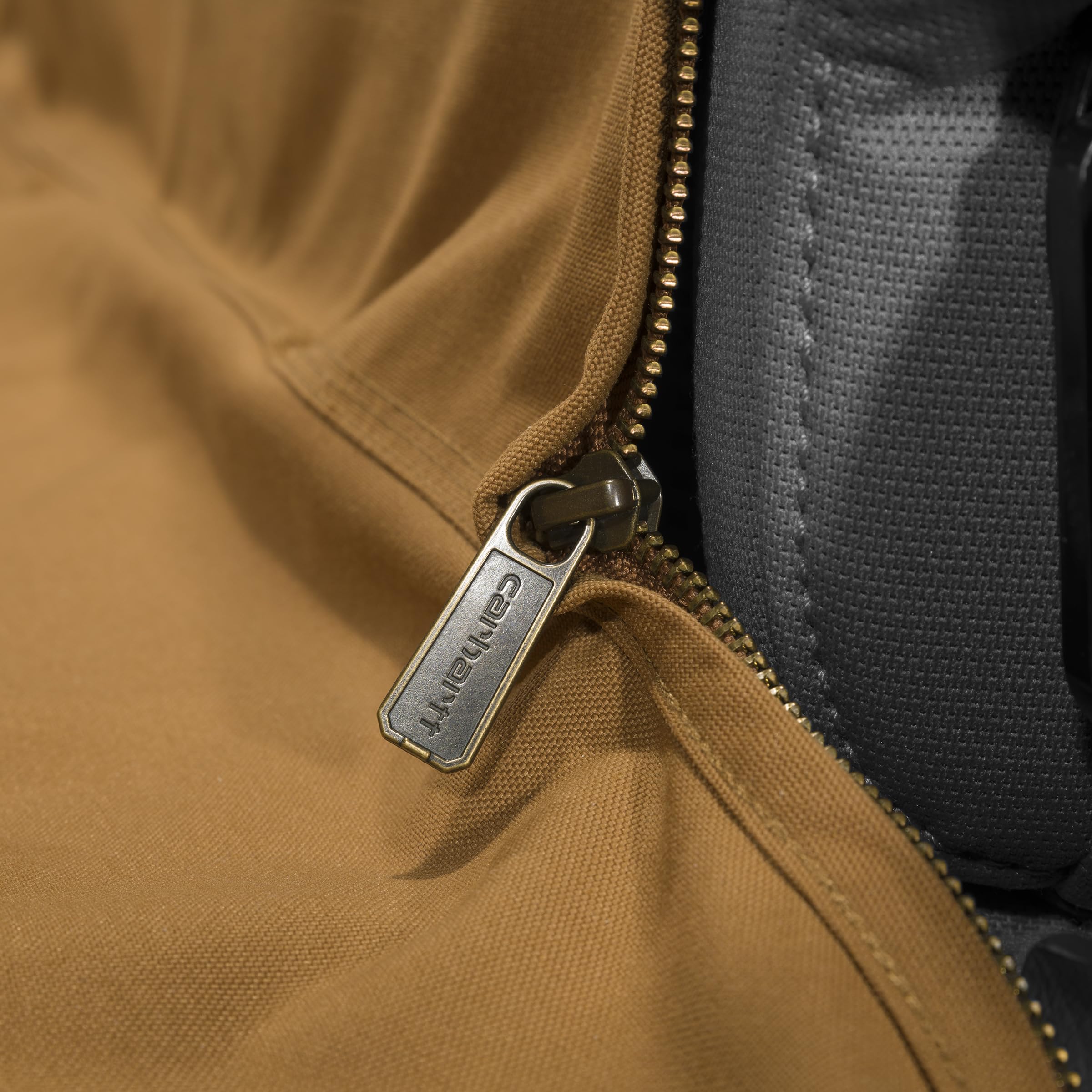 Carhartt Universal Fitted Nylon Duck Pet Hammock Car Seat Protector, Dog Back Seat Cover, Carhartt Brown