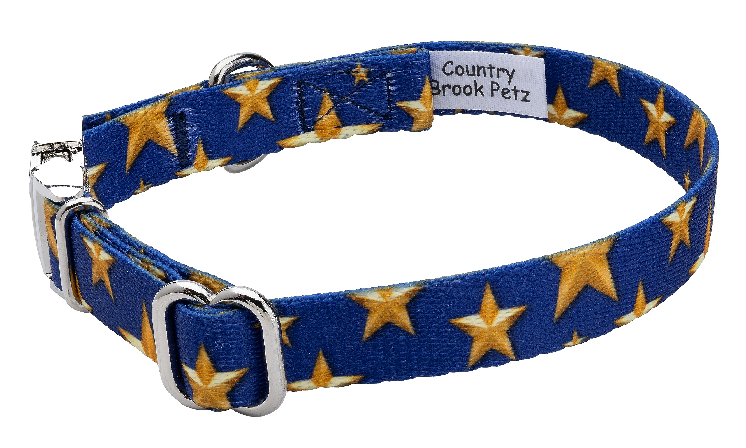 Country Brook Petz - Premium Duty Honor Country Dog Collar - Americana Collection Featuring Patriotic Designs (5/8 Inch, Small)
