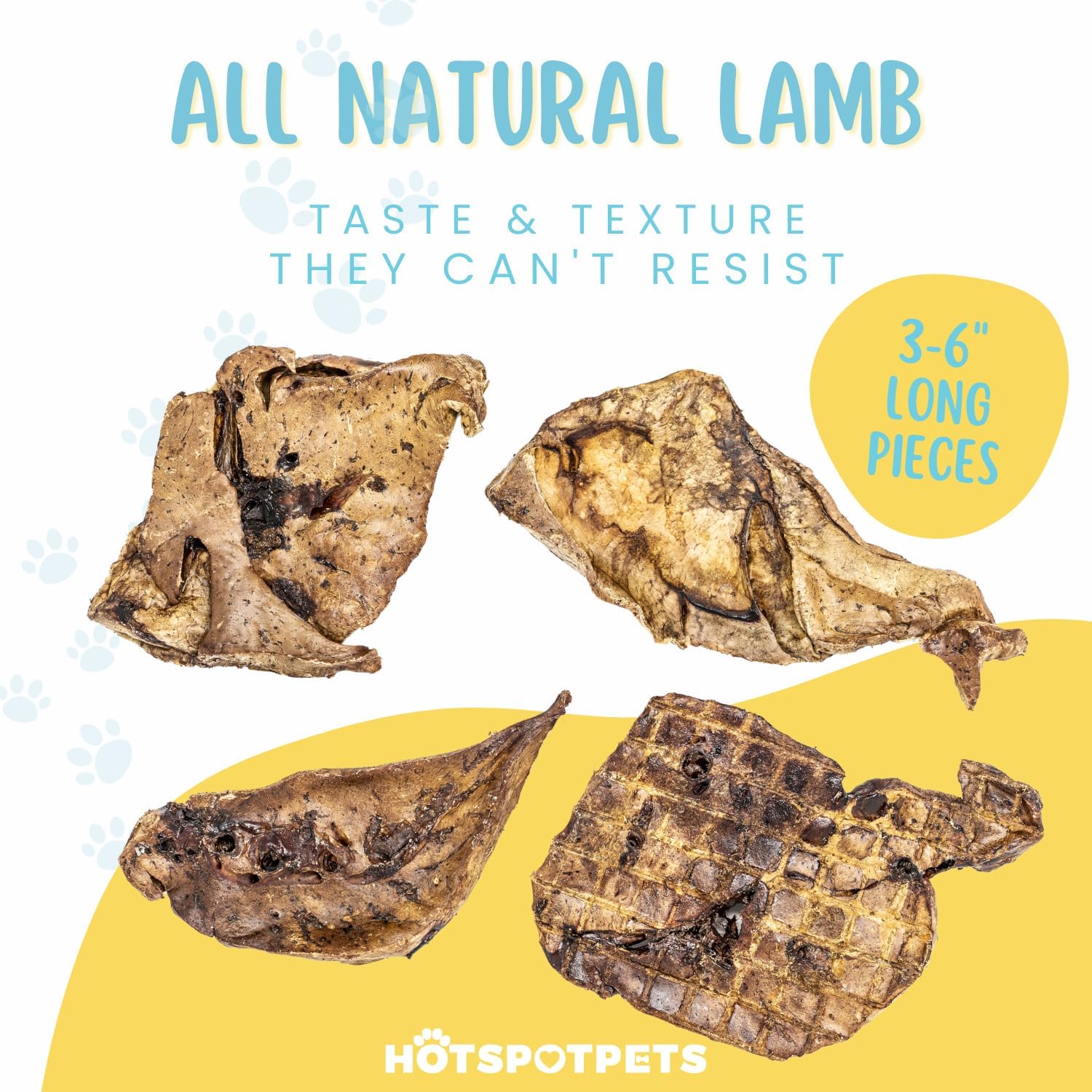 hotspot pets Dehydrated Lamb Lung Dog Treats - 2 Pound Big Bag, All-Natural, Made in USA - High Protein, Low Fat - Slow Roasted