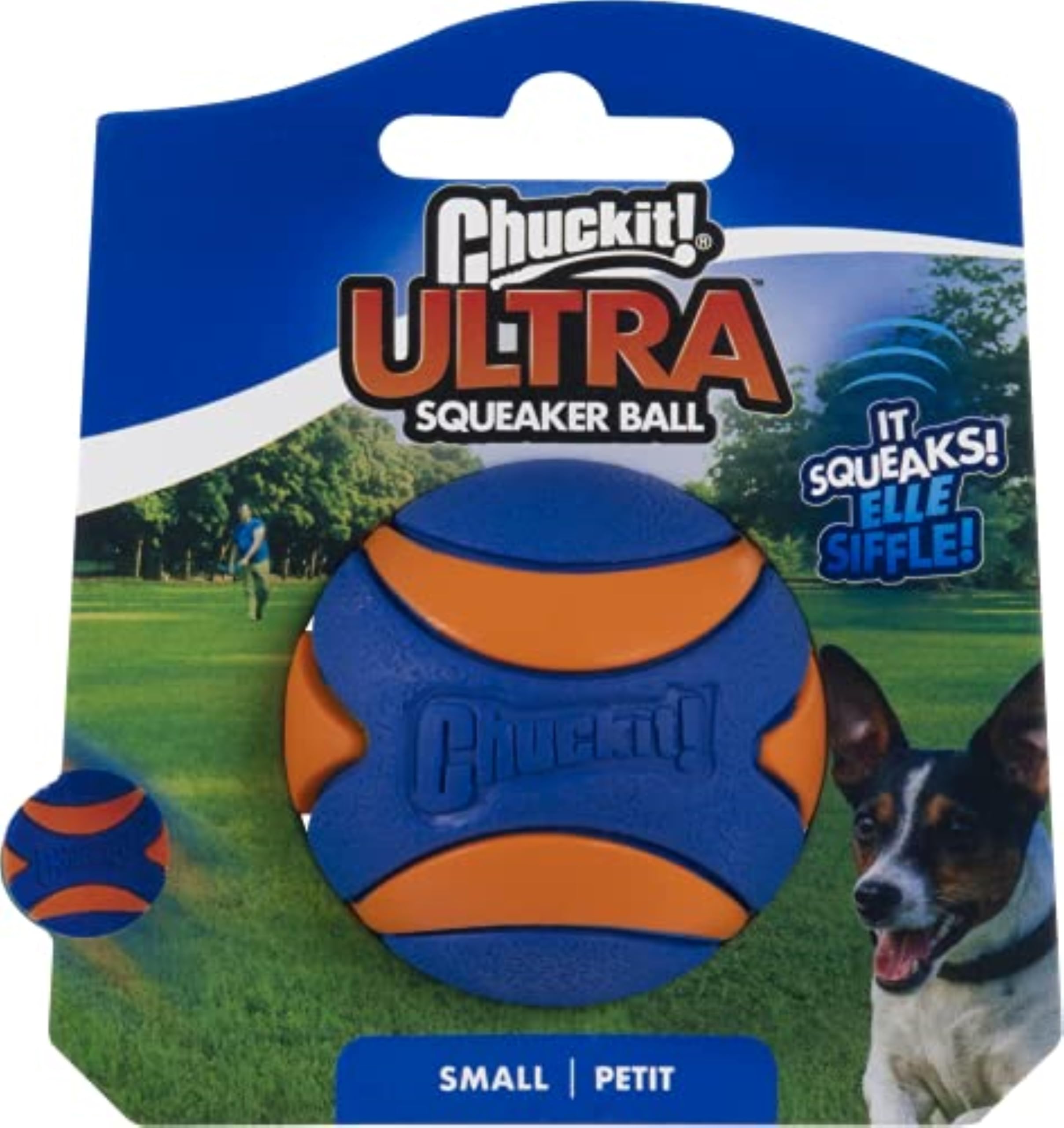 Chuckit! Ultra Squeaker Ball, Small (2 Inch) 1 Pack