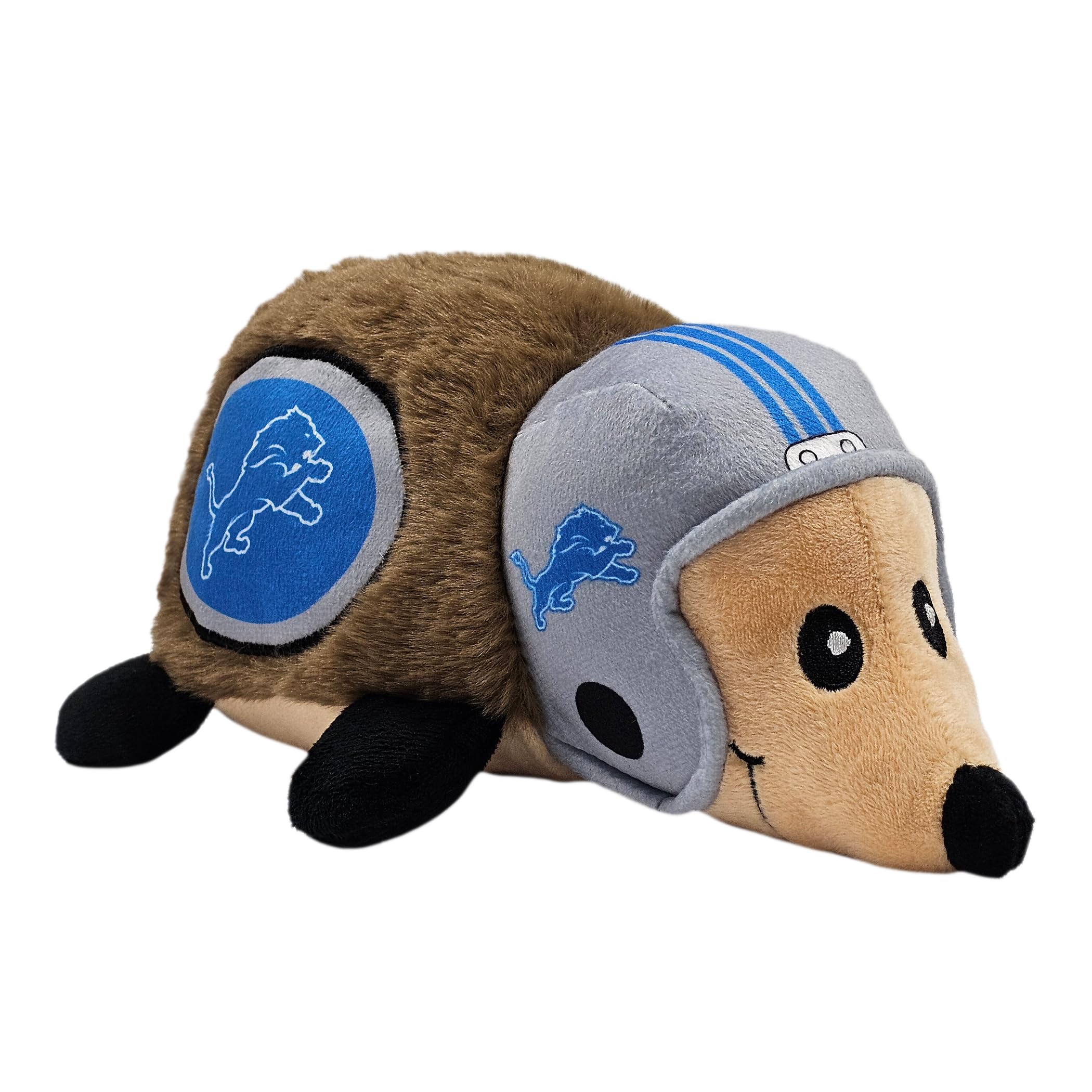 Nfl Detroit Lions Plush Hedgehog Toy For Dogs & Cats, Cool Soft Pet Toy For Fun And Interactive Play, Dog Chew Toy With Squeaker