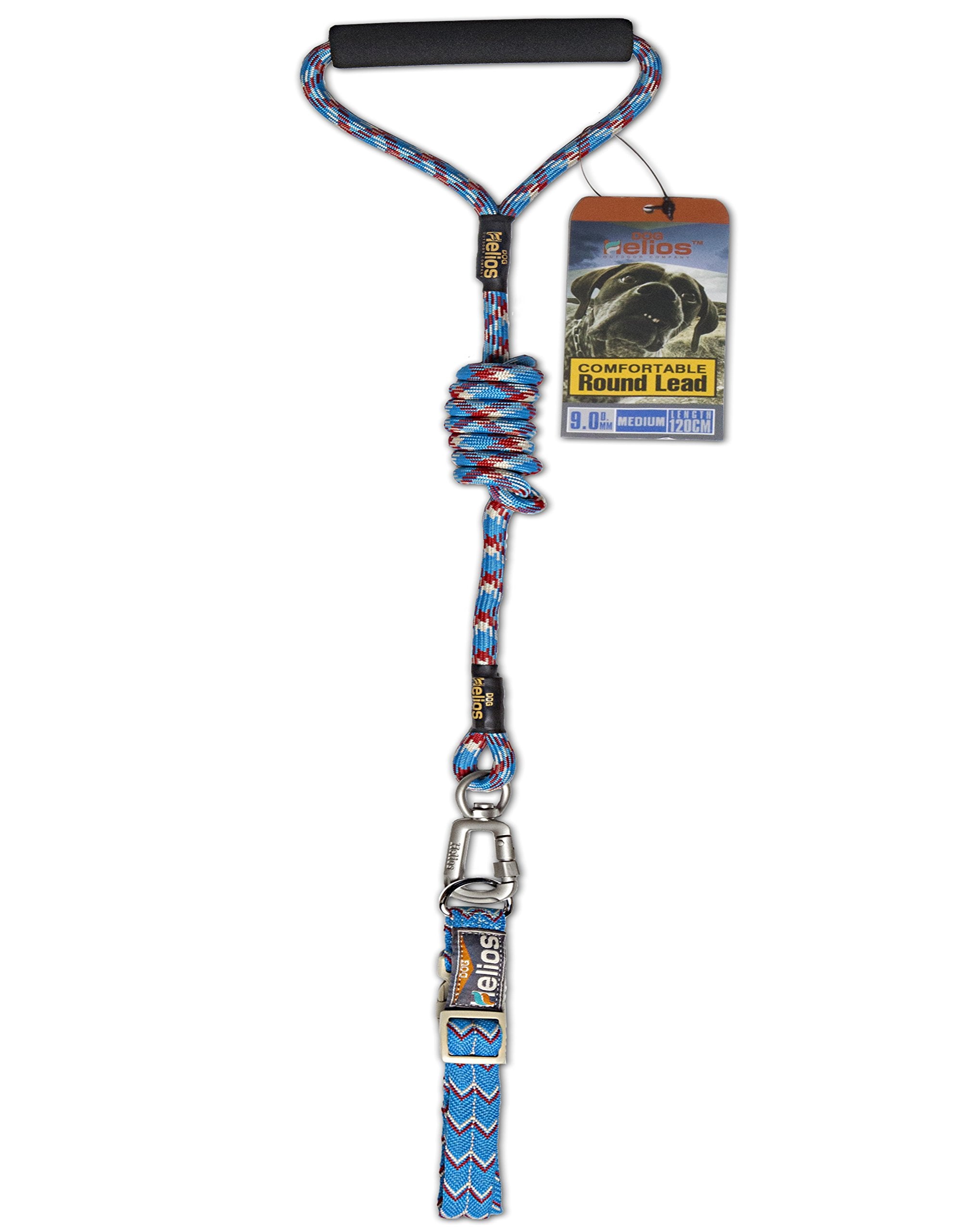 Helios Dura-Tough Easy Tension 3M Reflective Pet Leash And Collar, Small, Blue