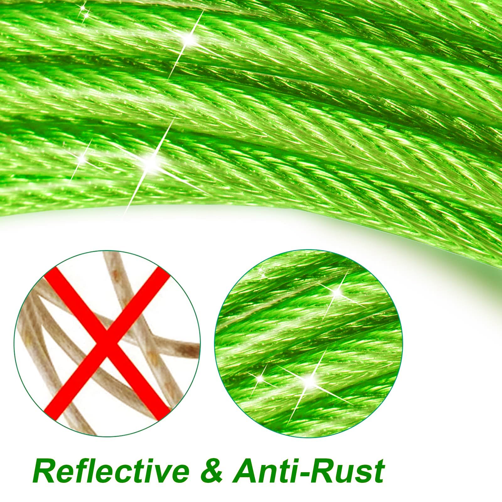 Dog Tie Out Cable For Outside,50Ft Heavy Duty Dog Leash&Chains With Swivel Hook,Small-Large Dogs Runner Cable For Dogs Up To 250