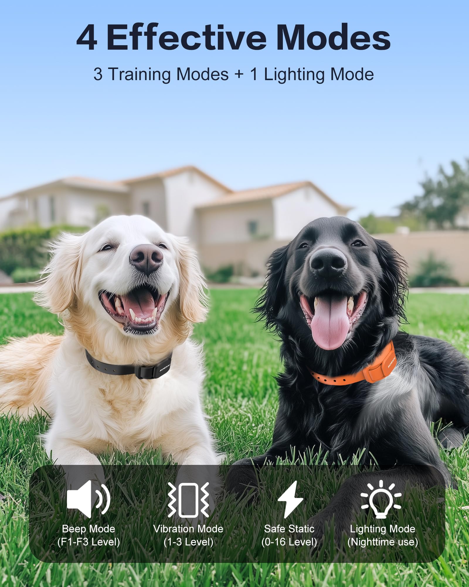 Jugbow Dog Training Collar 2 Dogs - 4200Ft Dog Collar With Remote For Small Medium Large Dogs, Led Light Electric Collar With Be