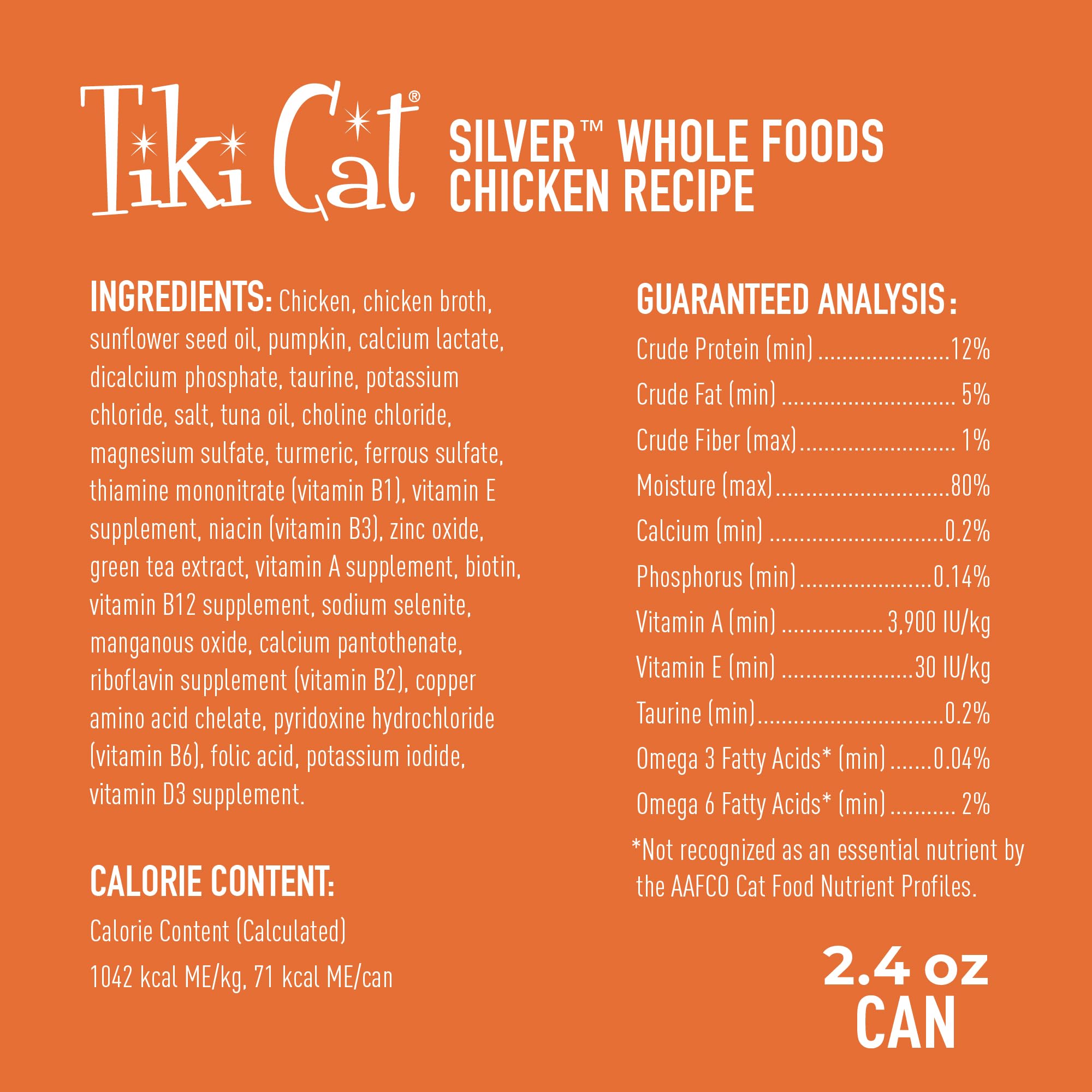 Tiki Cat Silver Comfort Shreds, Chicken Recipe in Chicken Broth, Immune System Support Formulated for Older Cats Aged 11+, Senio