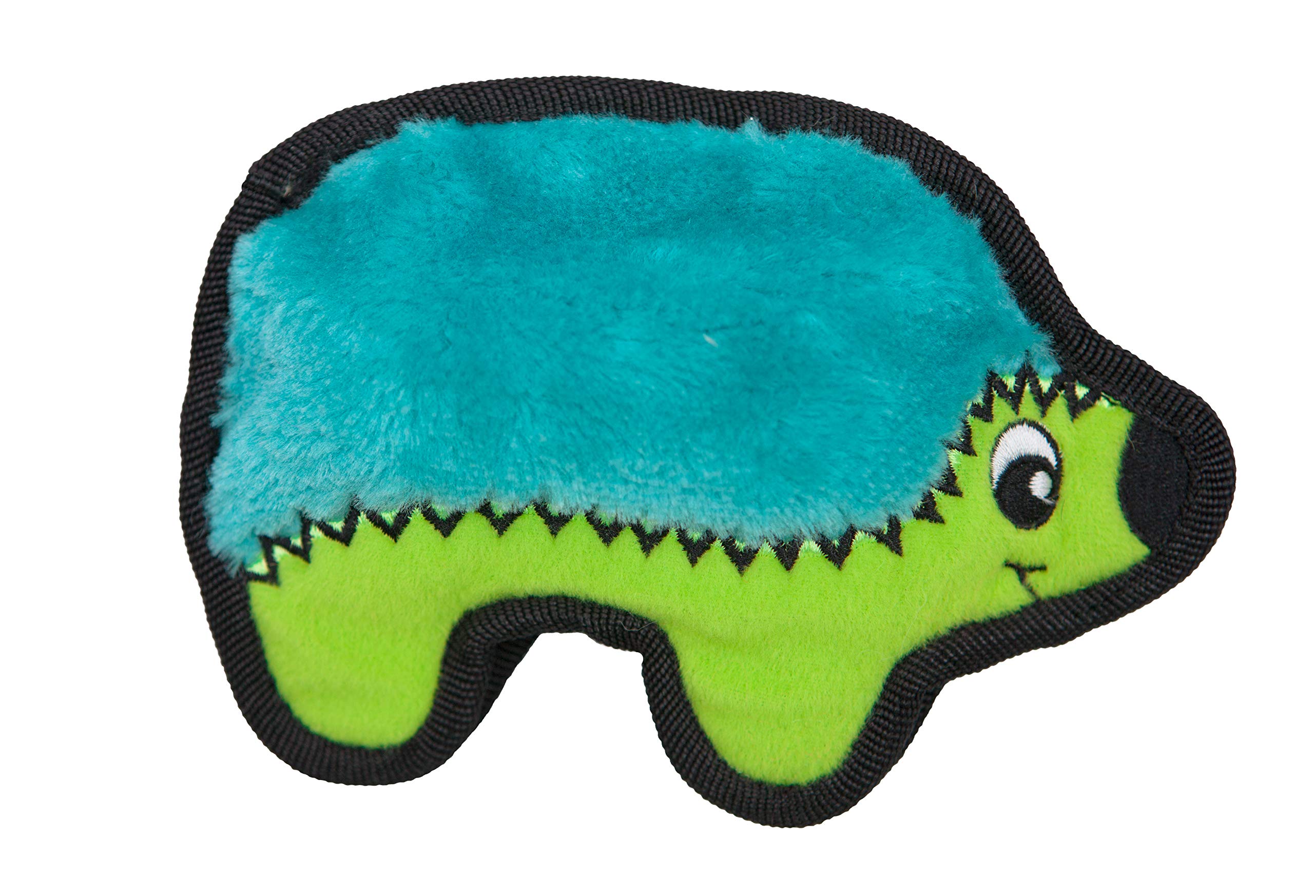 Outward Hound Durablez Tough Plush Squeaky Dog Toy, Hedgehog, Turquoise, Xs