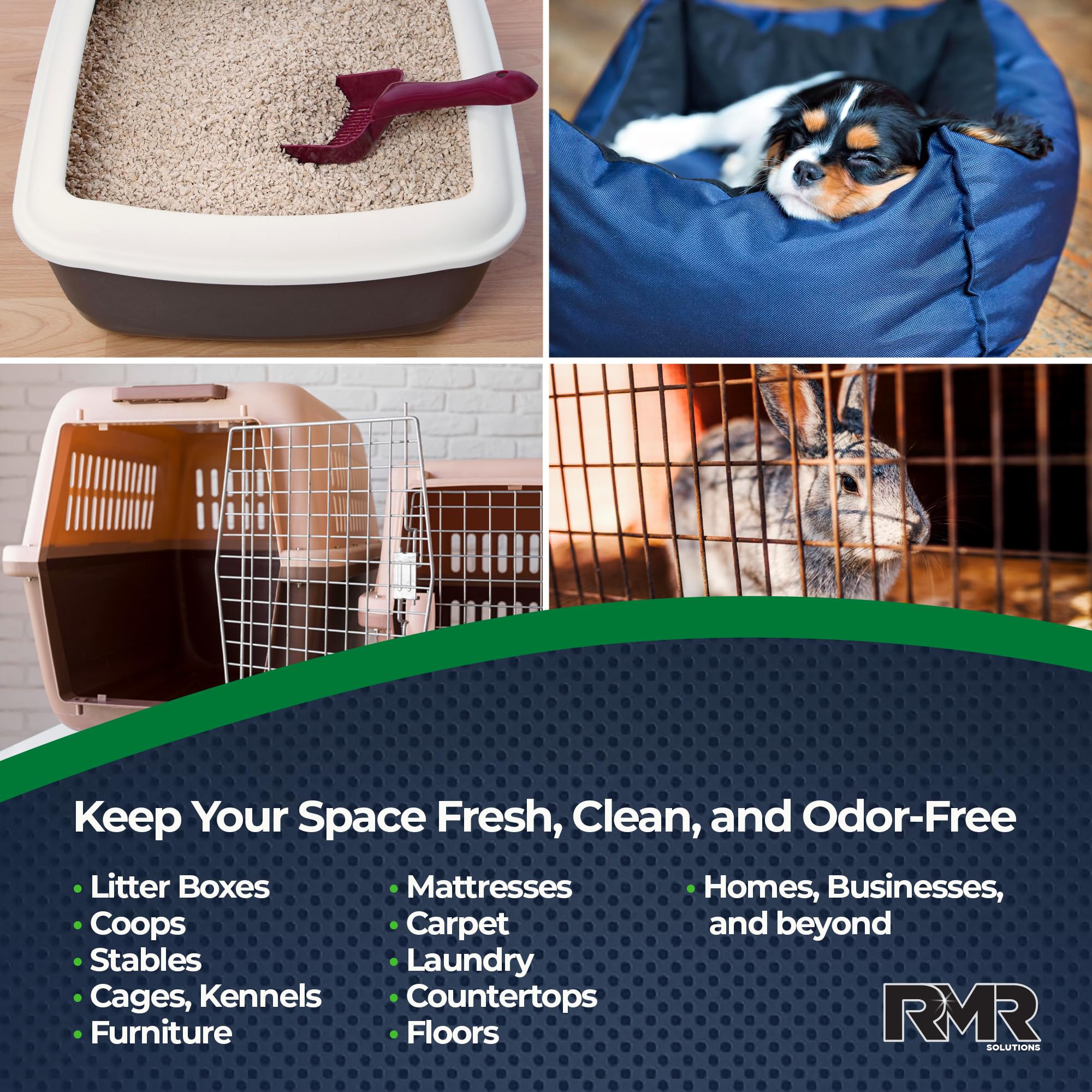 RMR Xtreme Pet Odor Eliminator Spray - Neutralize Strong Urine, Litter, Furniture, Crate, and Animal Smells, 15 Ounces, Unscente