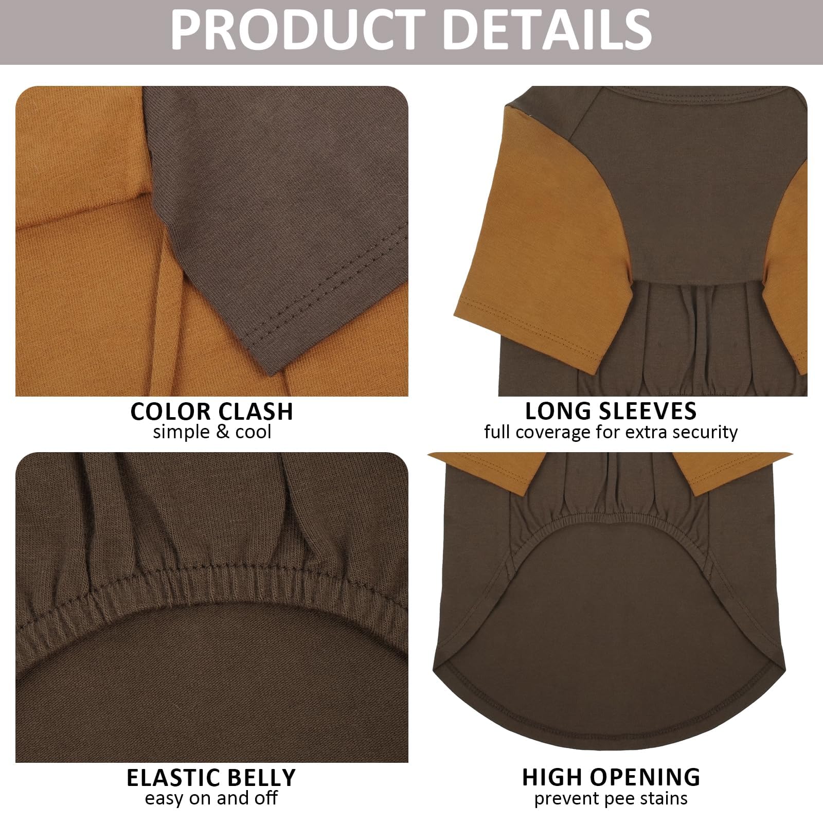 Ikipuko 2 Pack Dog Shirt For Large Dogs Xxl - Lightweight Breathable Cotton Tees, Freedom Of Movement Prevents Overheating Cloth