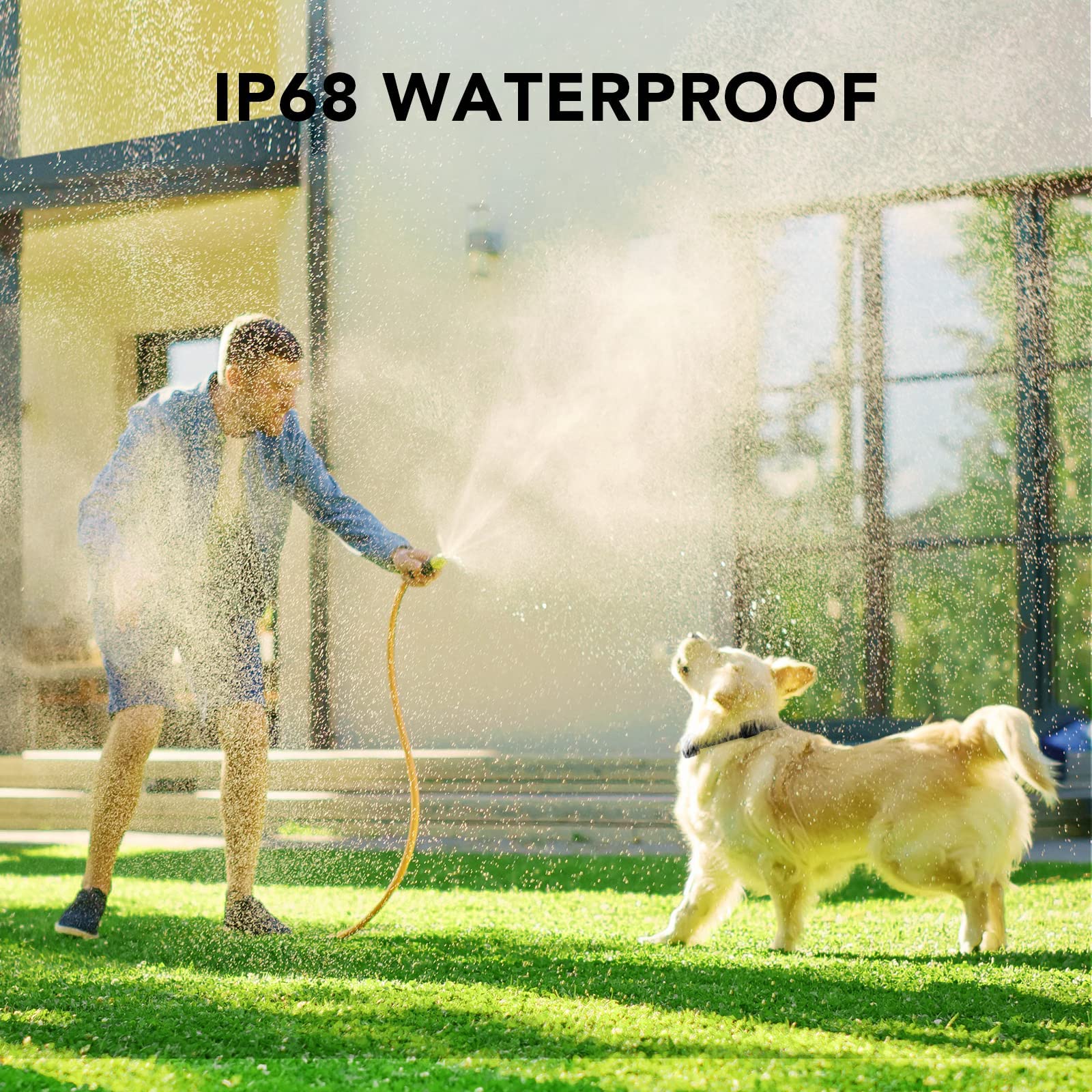 DOG CARE Dog Training Collar with Remote - 1800FT Rechargeable Shock Collar for All Dogs, Beep/Vibration Modes, Rainproof, Black