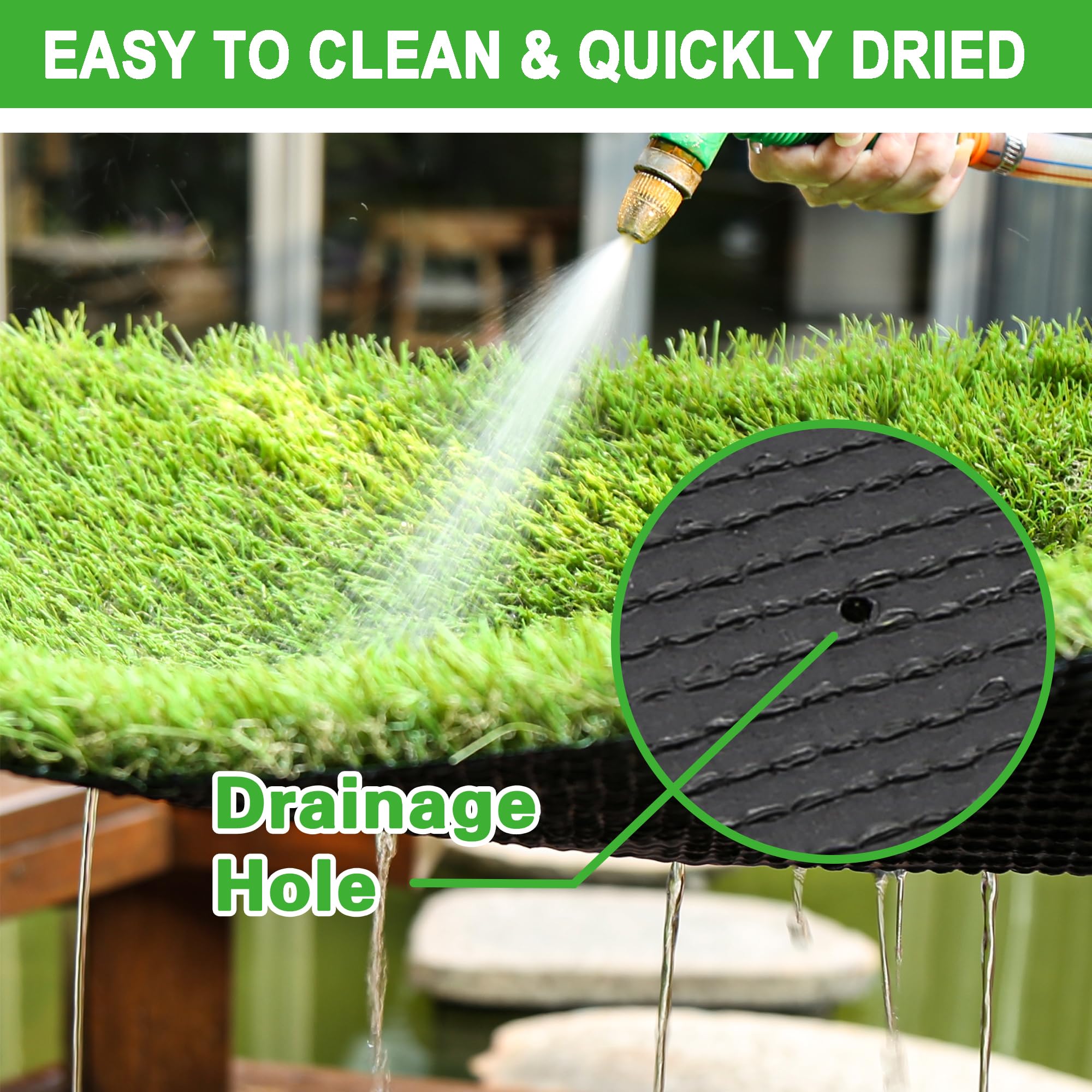 Lgr Shine Artificial Grass Turf For Dogs 5 Ft X 8 Ft,1.38 Inch Fake Grass Pee Pad For Puppy Potty Training,Faux Pet Grass Rug Fo