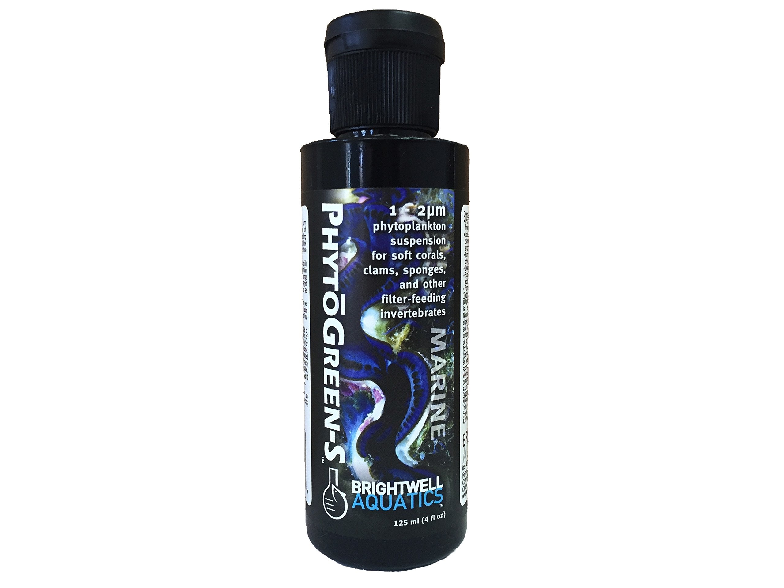 Brightwell Aquatics PhytoGreen S - Phytoplankton Suspension for Soft Corals, Clams, Sponges & Other Filter-Feeders, 125 ml