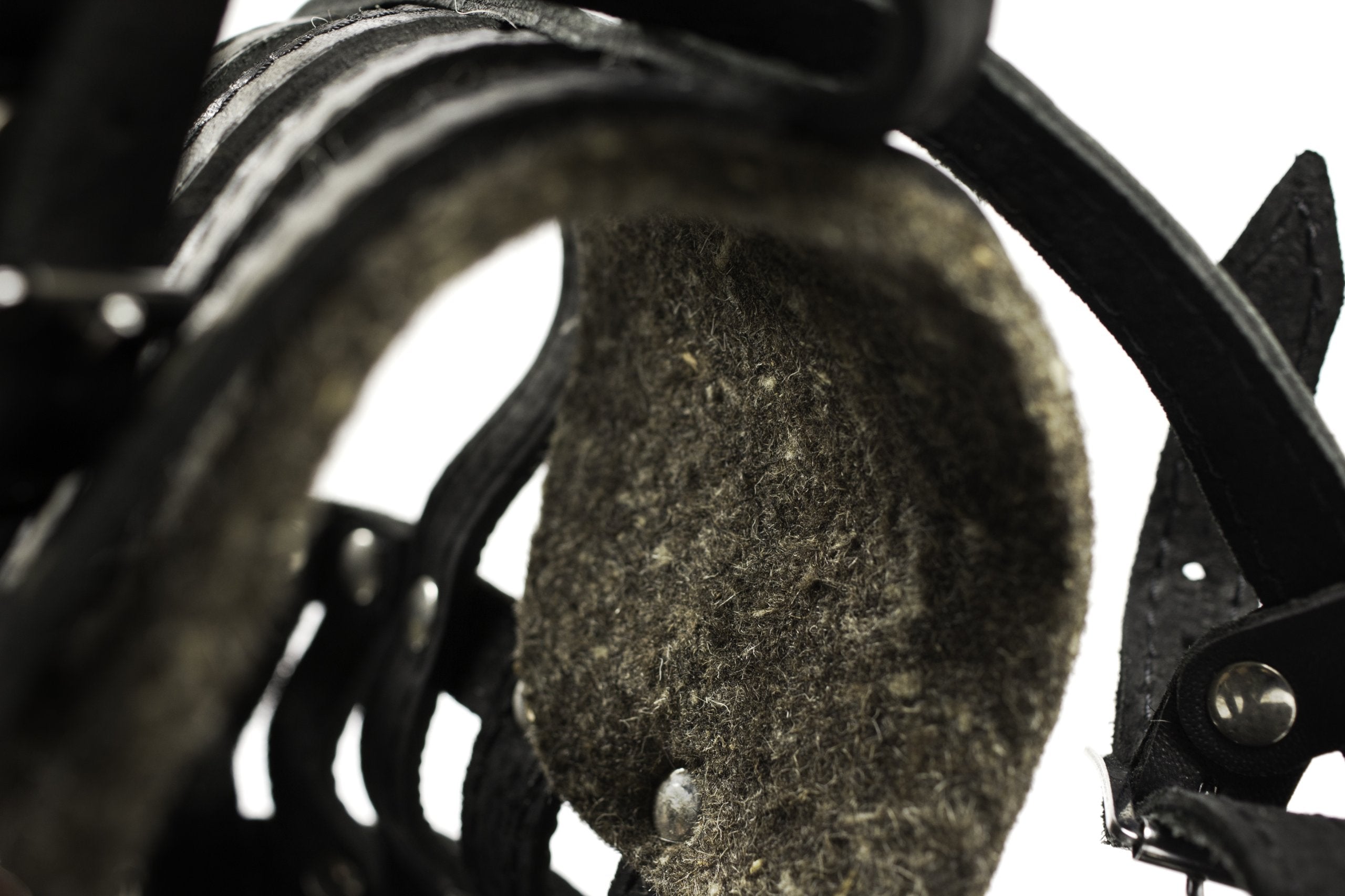 Dean and Tyler Leather Basket Muzzle, Size No. F - French Bulldog