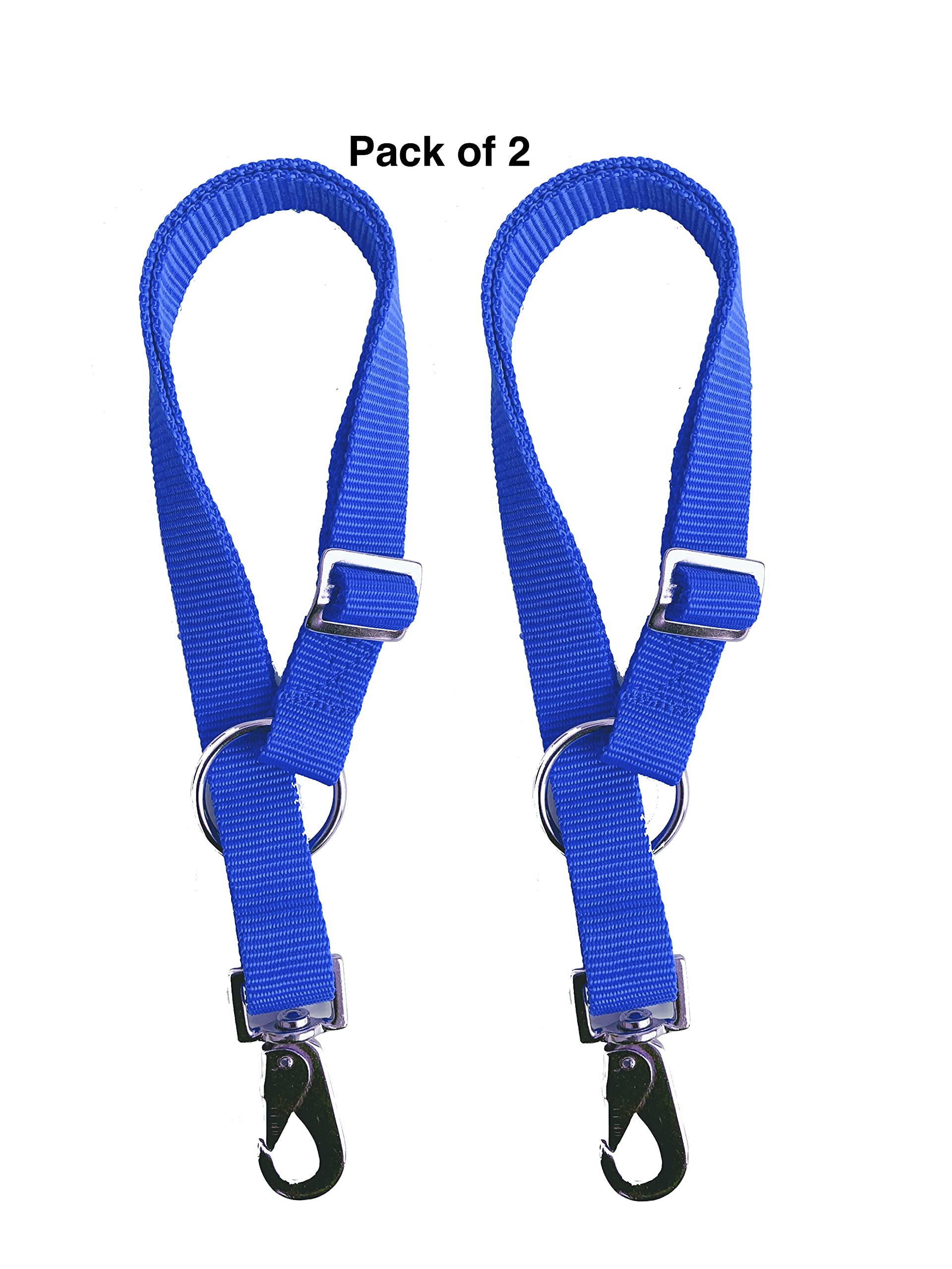 Majestic Ally Pack Of 2 Horse Water Bucket Strap Hangers - Adjustable 18    To 30    Length - Practical And Easy Design For Indo