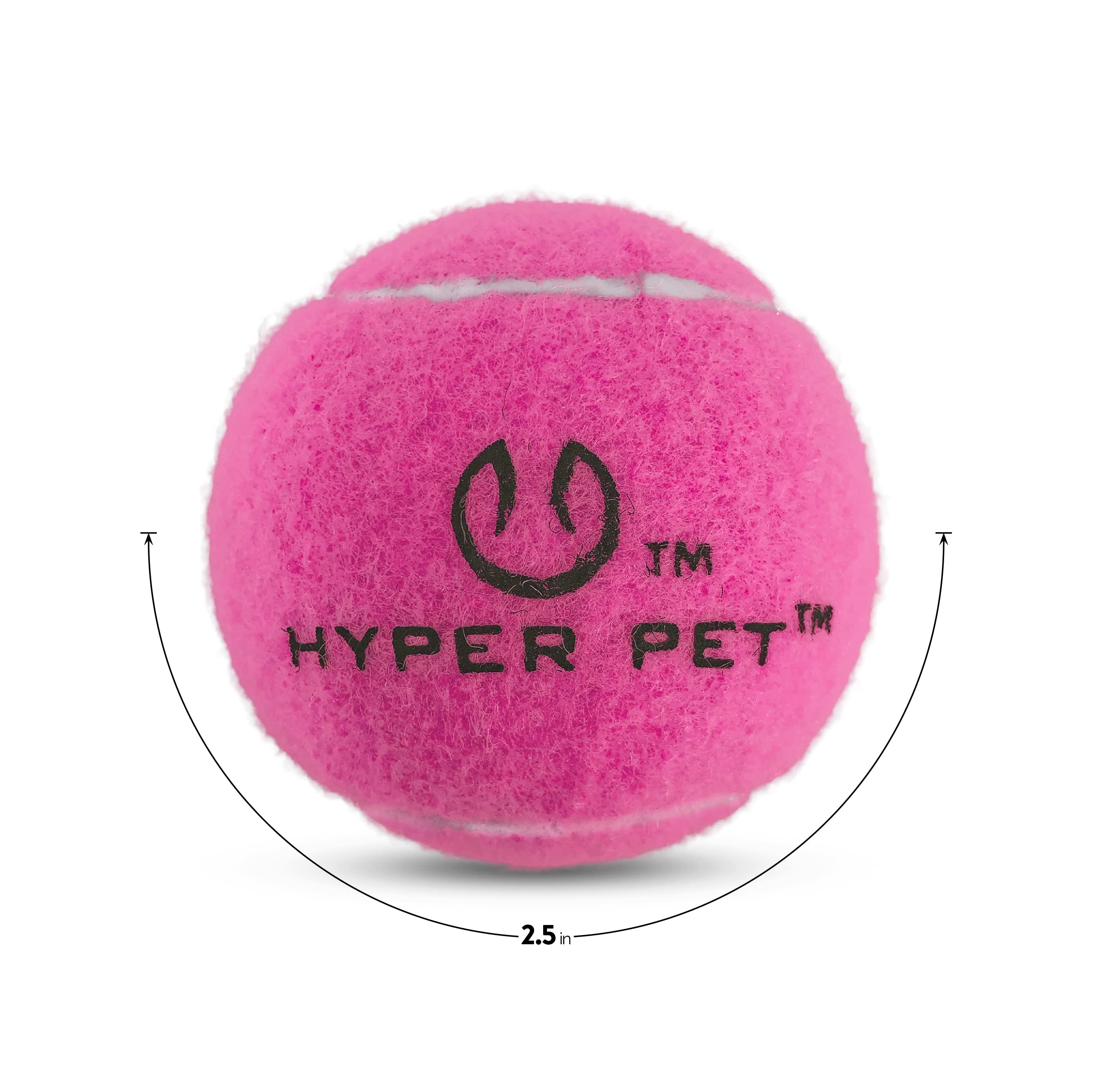Hyper Pet Tennis Balls For Dogs (Pet Safe Dog Tennis Ball For Exercise And Training, Interactive Toys Work With Hyper Pet K9 Kannon K2 Launcher - 4 Pack 2.5' Pink