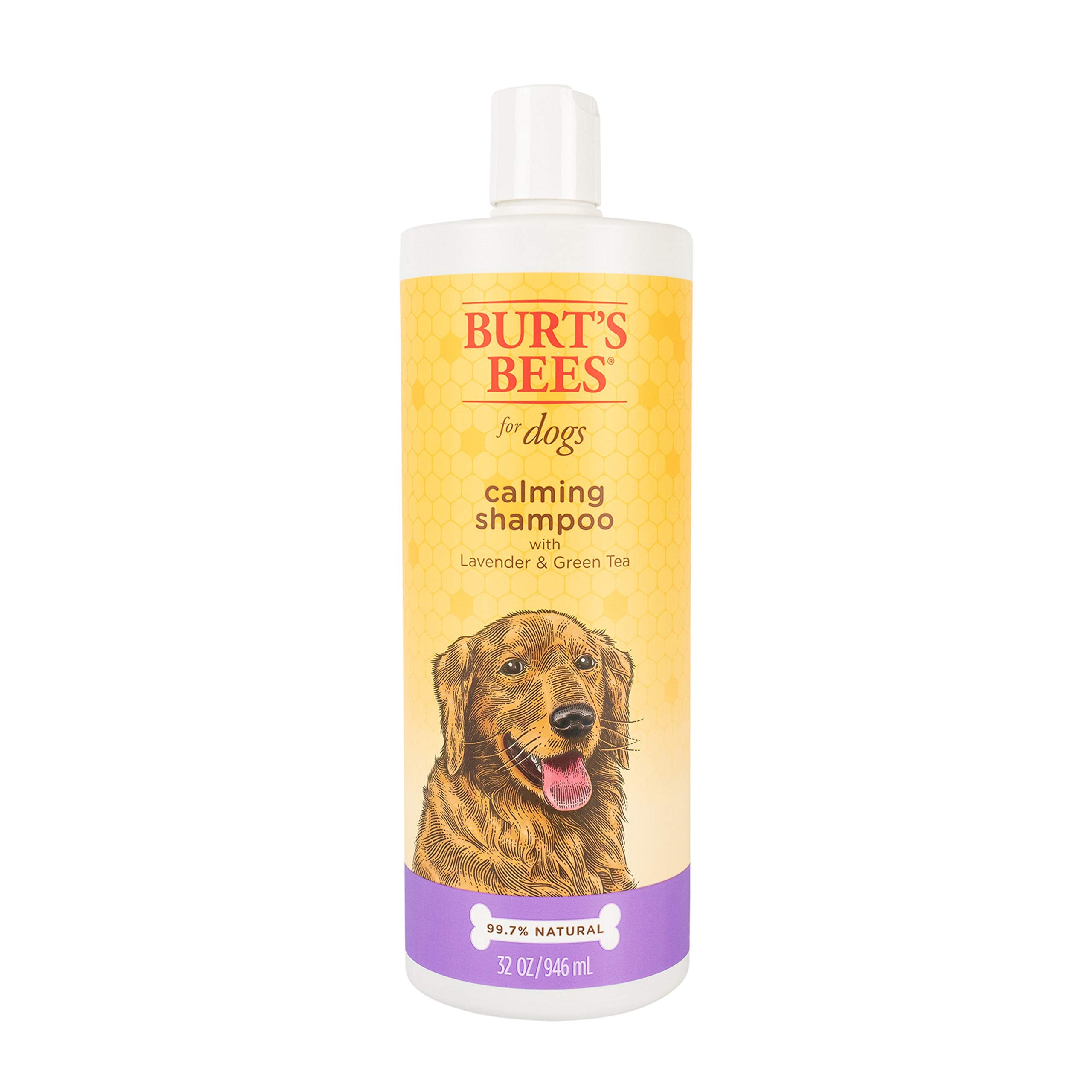 Burt'S Bees For Pets Natural Calming Dog Shampoo | Soothes, Calms & Revitalizes Dog'S Coats | Dog Shampoos Made With Lavender And Green Tea | Ph Balanced For Puppies - Made In Usa, 32 Oz