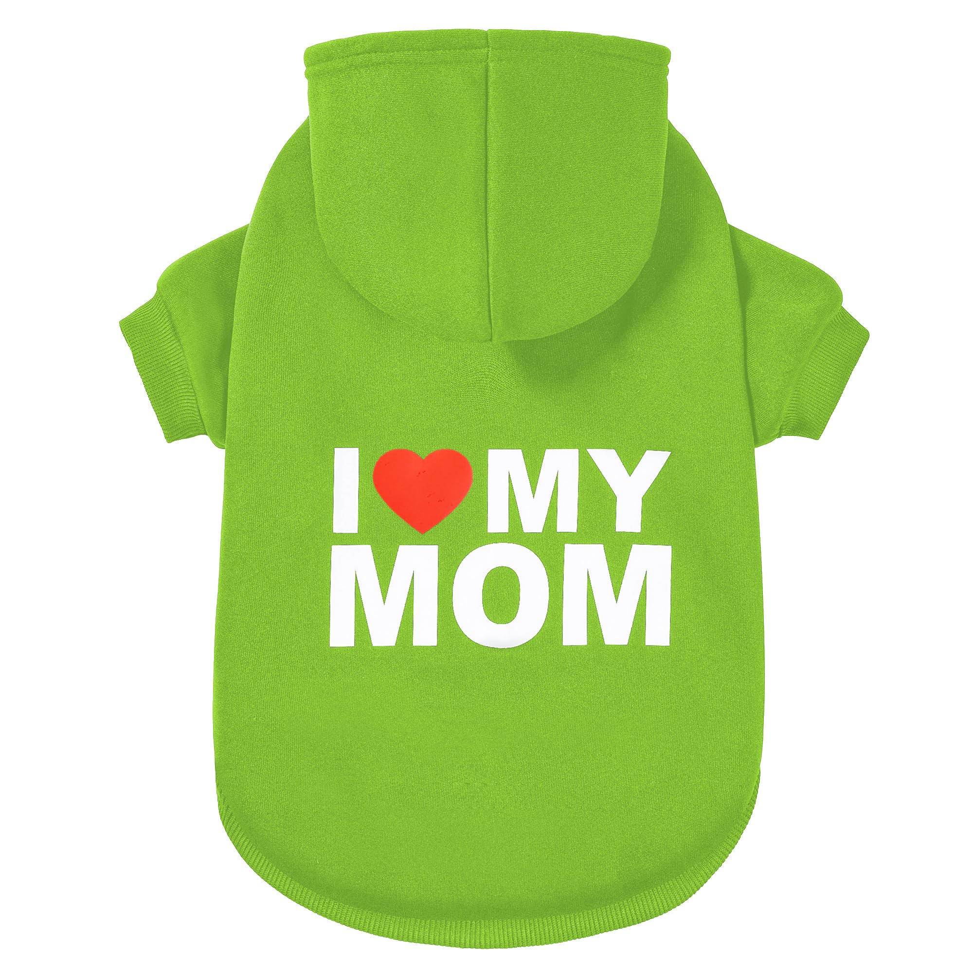 Greenjoy Dog Sweater Dog Hoodie Cold Weather Coat Hooded Sweatshirt For Puppies,Cats, Small Medium Large Dogs (Green(I Love My M