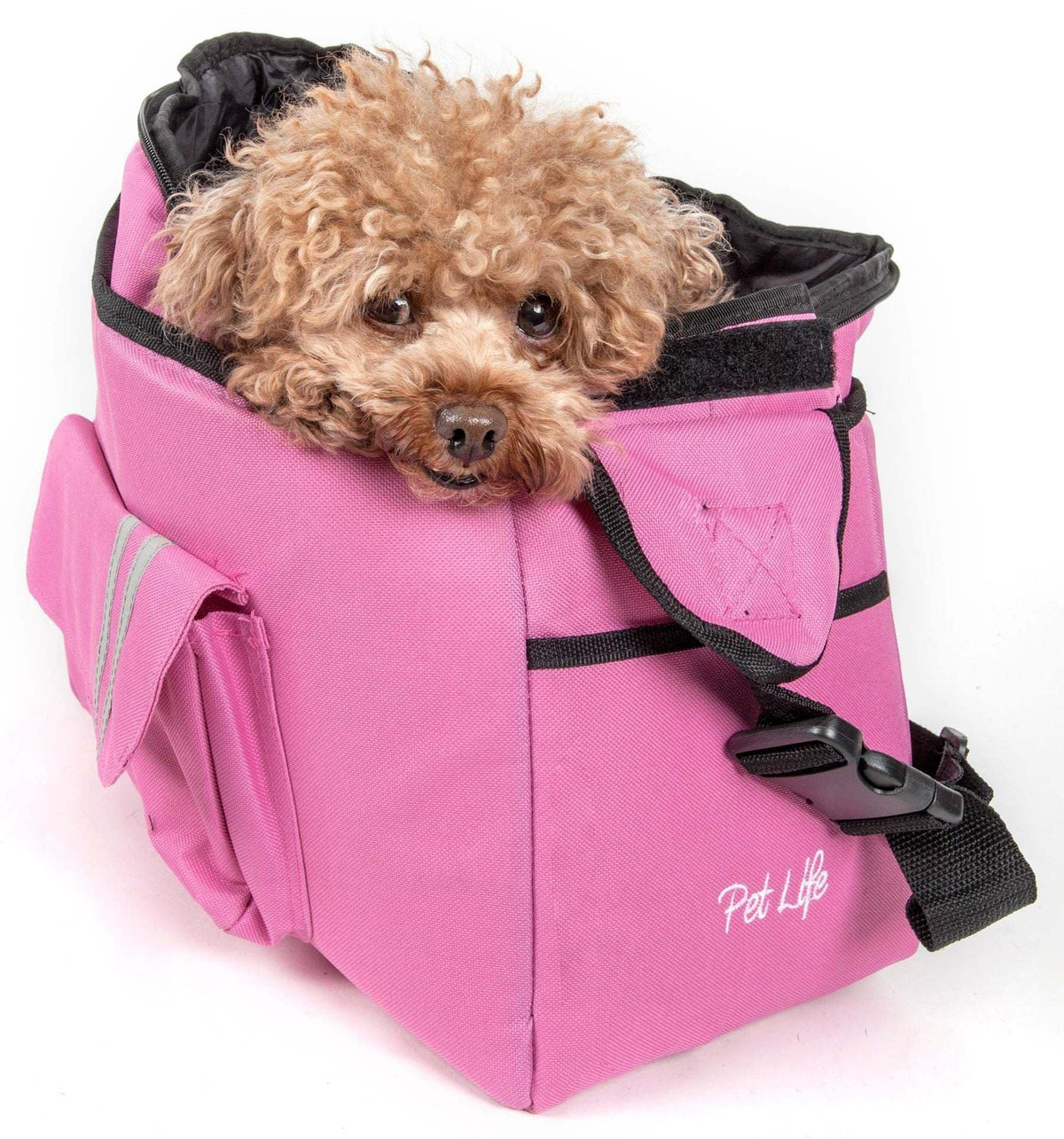 Pet Life DPF05214 Summit Shoulder Dog Carrier, Medium, Pink/Black