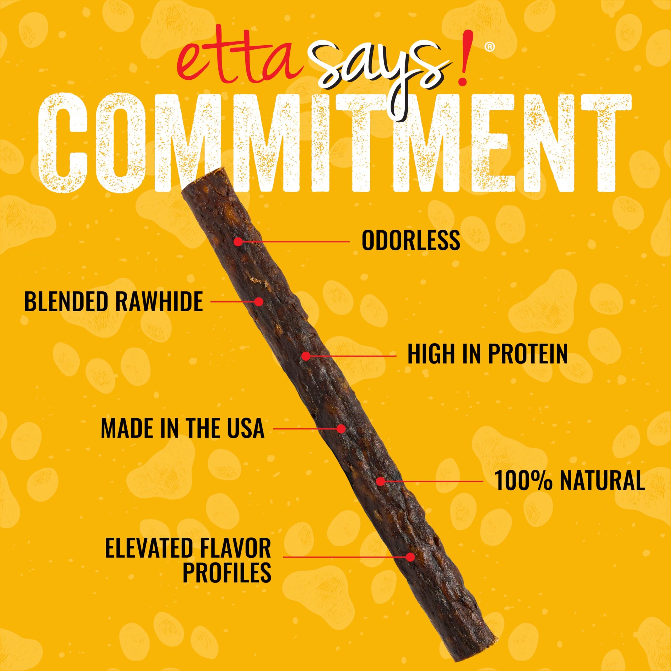 etta says! Premium Crunchy 7 Duck Dog Chews - Grain-Free Dog Treats, Good for Teeth, Easy to Digest - Made in The USA (20 Count