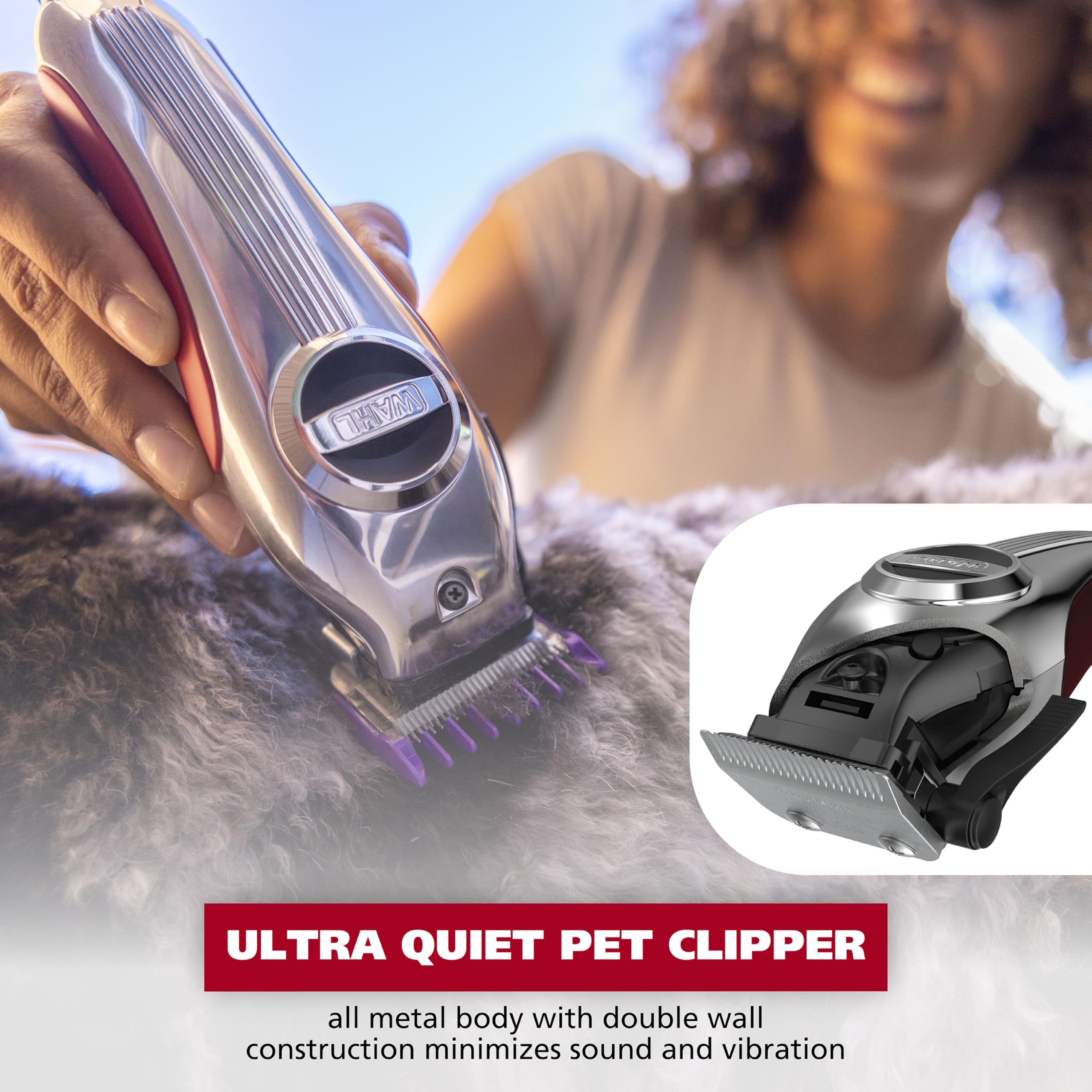 Wahl Usa Pro Series All Metal Corded Dog Grooming Kit, An Ultra Quiet Dog Clipper With Metal Housing For Quieter And Cooler Oper
