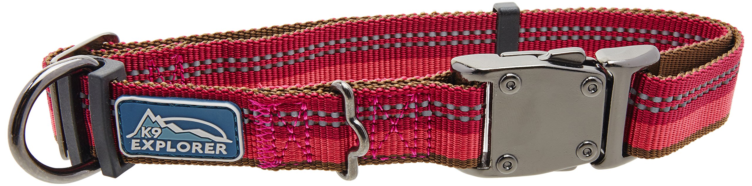 Coastal Pet K9 Explorer Reflective Adjustable Dog Collar Berry Red