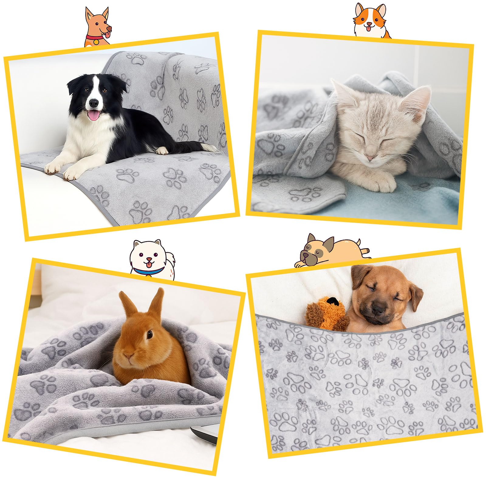 41 x 30 Dog Blankets for Medium Dogs, Cat, Premium Soft Dog Blankets for Small Dog Washable, Puppy Blanket Dogs Essentials for P