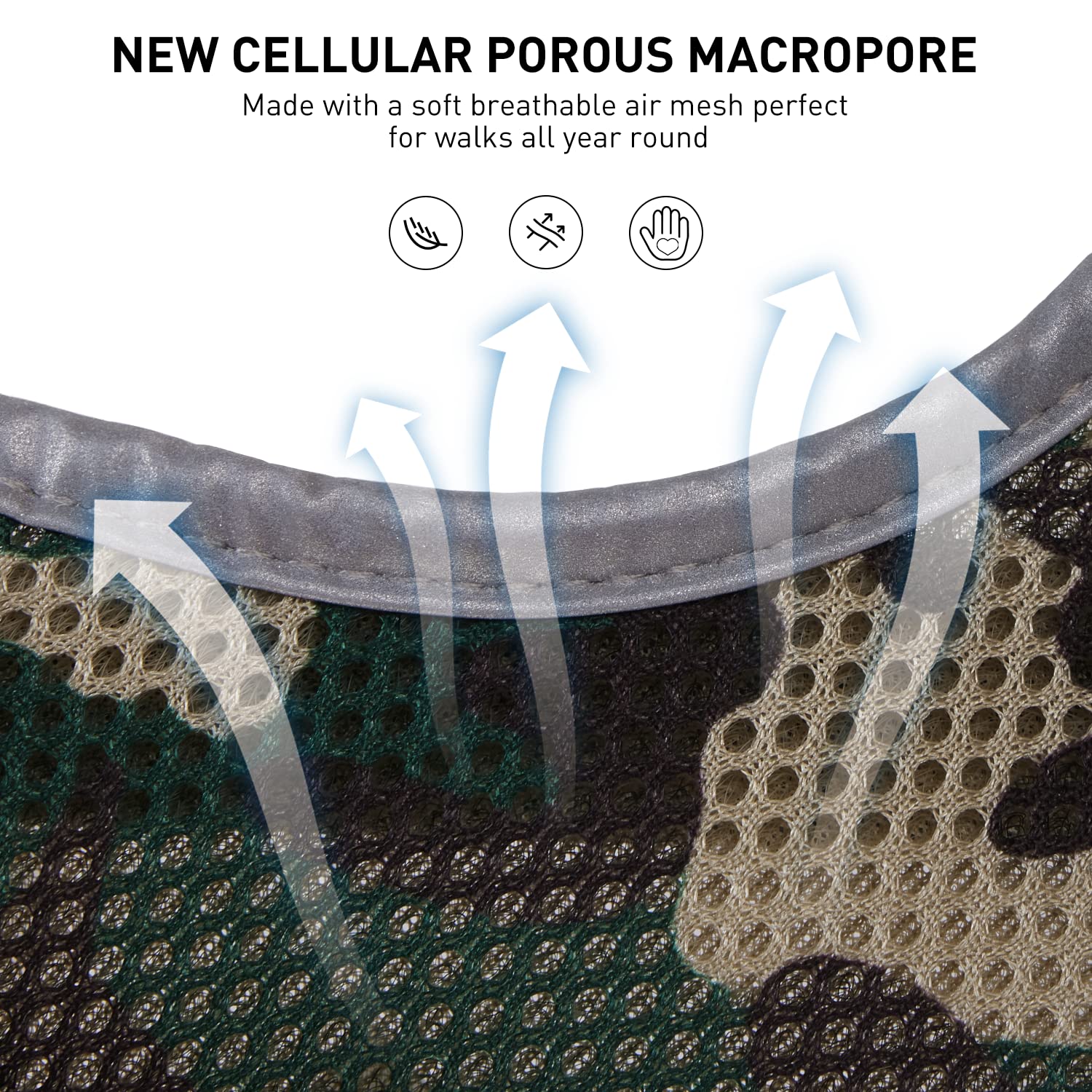 Puppy Harness And Leash Set - Dog Vest Harness For Small Dogs Medium Dogs- Adjustable Reflective Step In Harness For Dogs - Soft Mesh Comfort Fit No Pull No Choke (L, Camouflage Green)