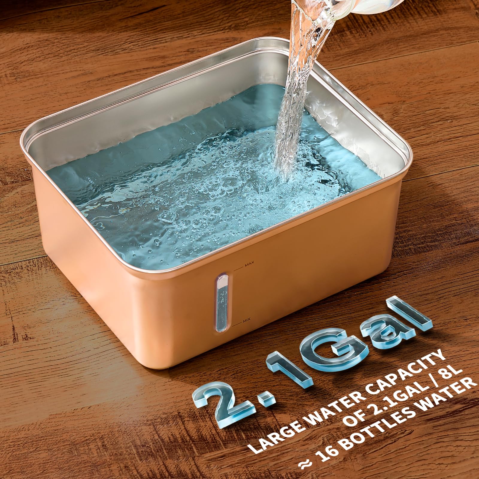 Dog Water Fountain Stainless Steel, 270Oz/2.1Gallon, Pet Water Fountain For Cats And Dogs, Pet Drinking Fountain With Large Capa