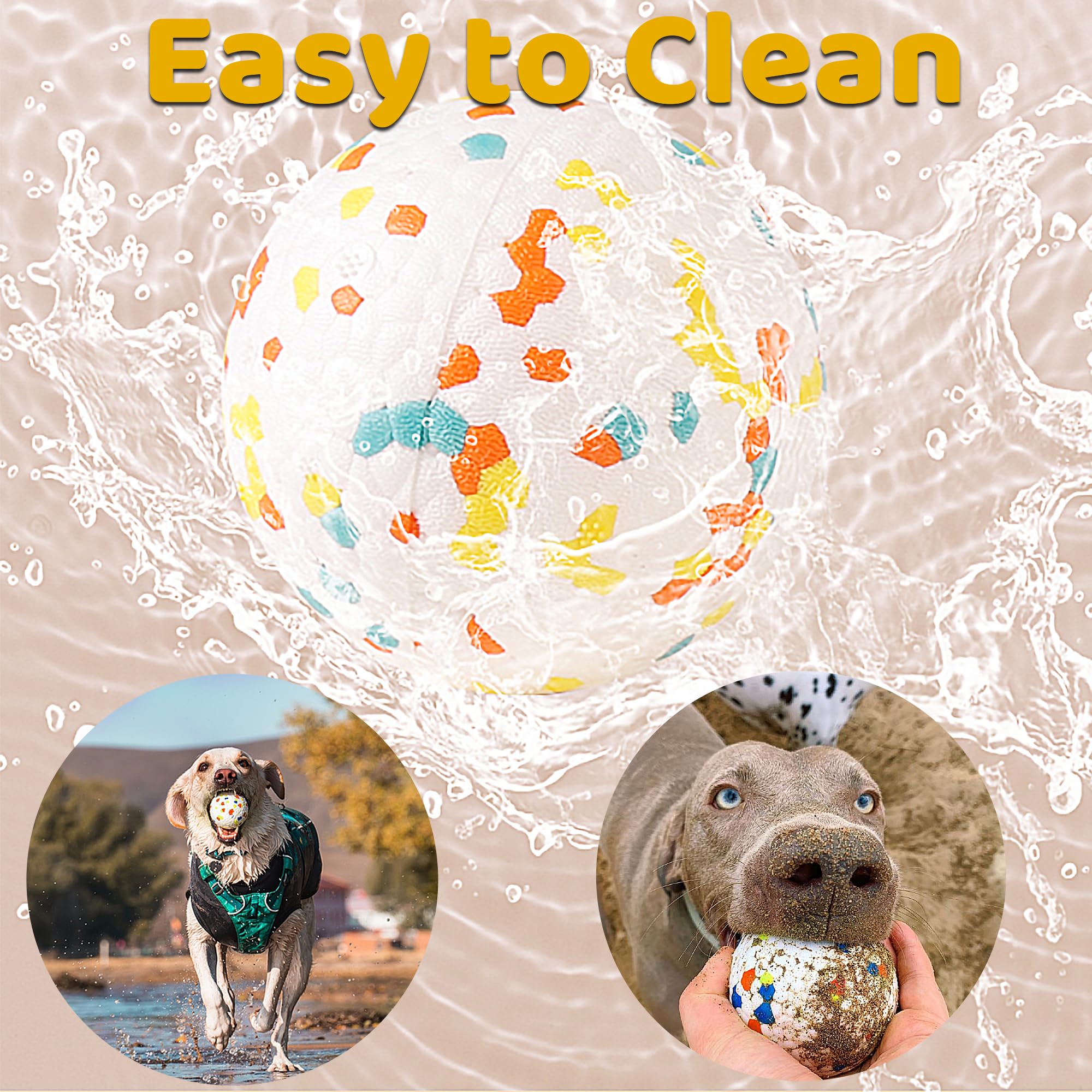 Jerock Dog Balls, Indestructible Dog Toy Ball For Aggressive Chewers, Durable High Elasticity Interactive Ball For Training Dog Catch And Fetch, Large Medium Small Dog And Puppies(2.5In, 2Pcs)