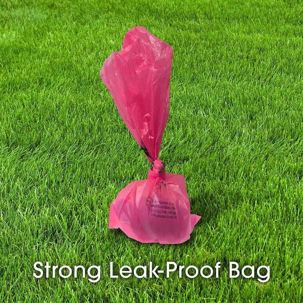 Bags On Board Strong, Leak Proof Dog Poo Pick-Up Bags, Rainbow, 60 Rolls (14 Bags In Each Roll)