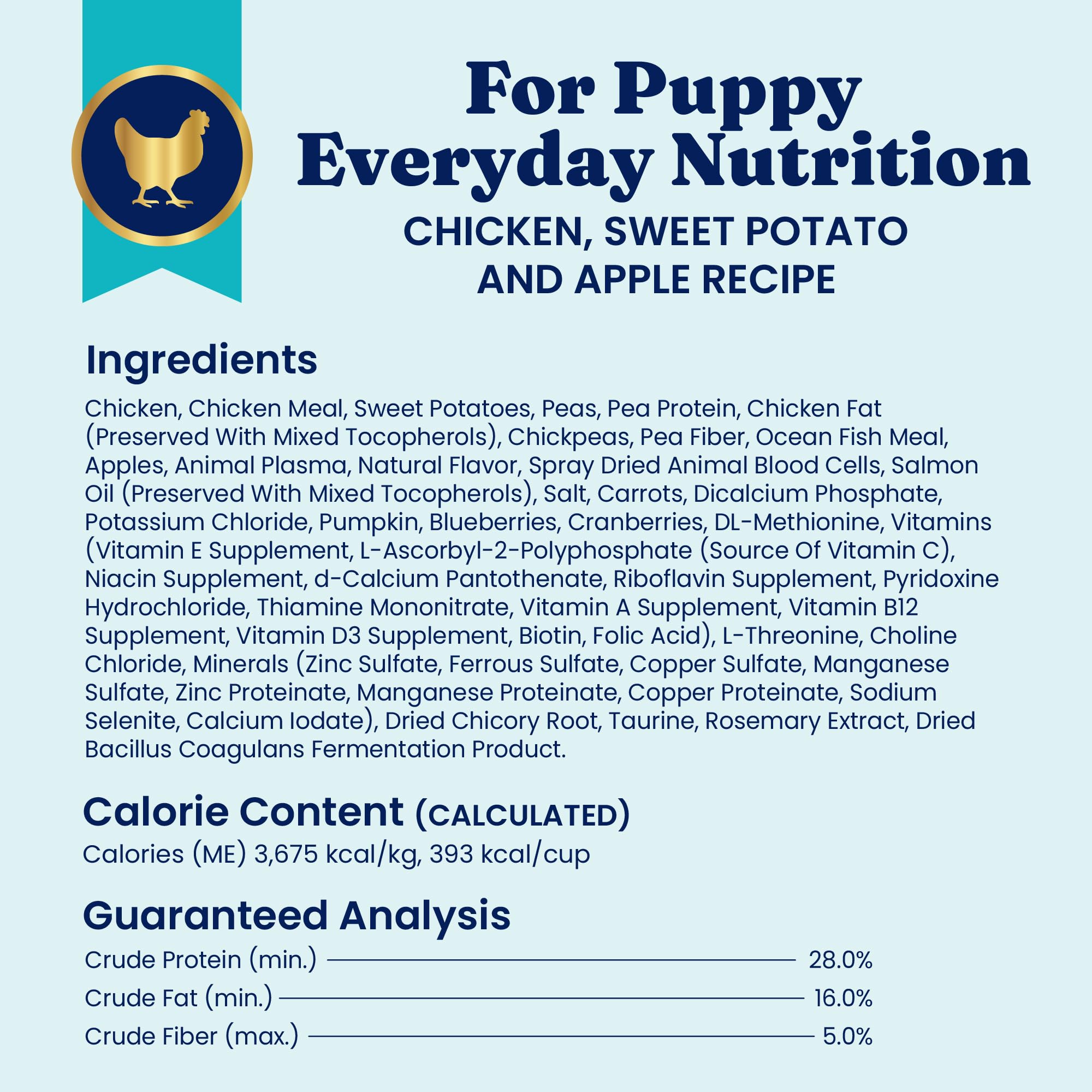 Solid Gold Chicken Dry Puppy Food - W/Real Chicken & Potato - Grain Free & Gluten Free Puppy Dog Food w/Probiotics for Gut Healt