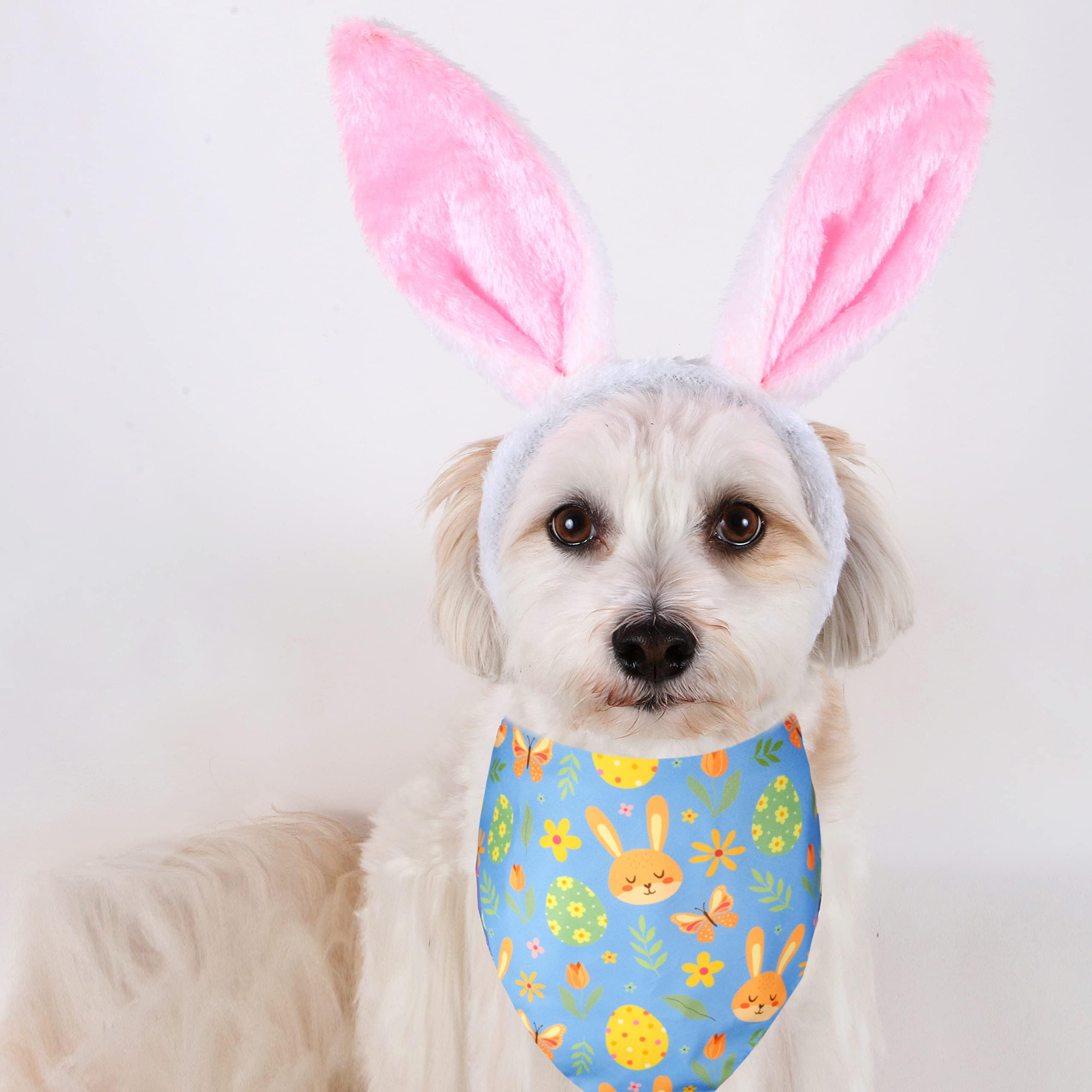 2 Pack Easter Dog Cat Bandana Holiday Bunny And Carrot Bandana For Spring And Easter Celebrations For Small Medium And Large Dog