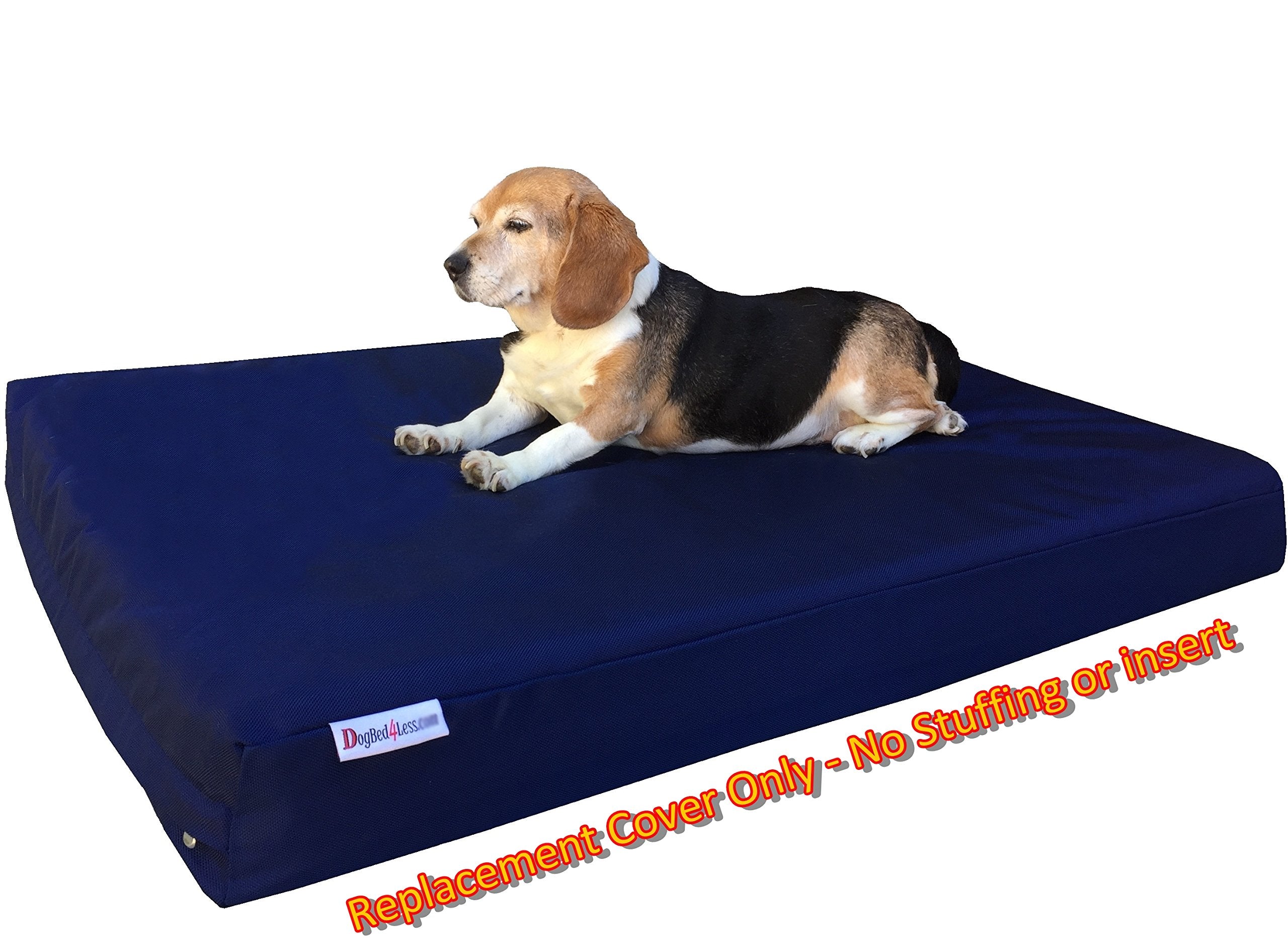 Dogbed4less XL Dog Bed Replacement Cover - 1680 Ballistic Nylon, 47x29x4 Inches, Navy Blue, Model B47X29NC
