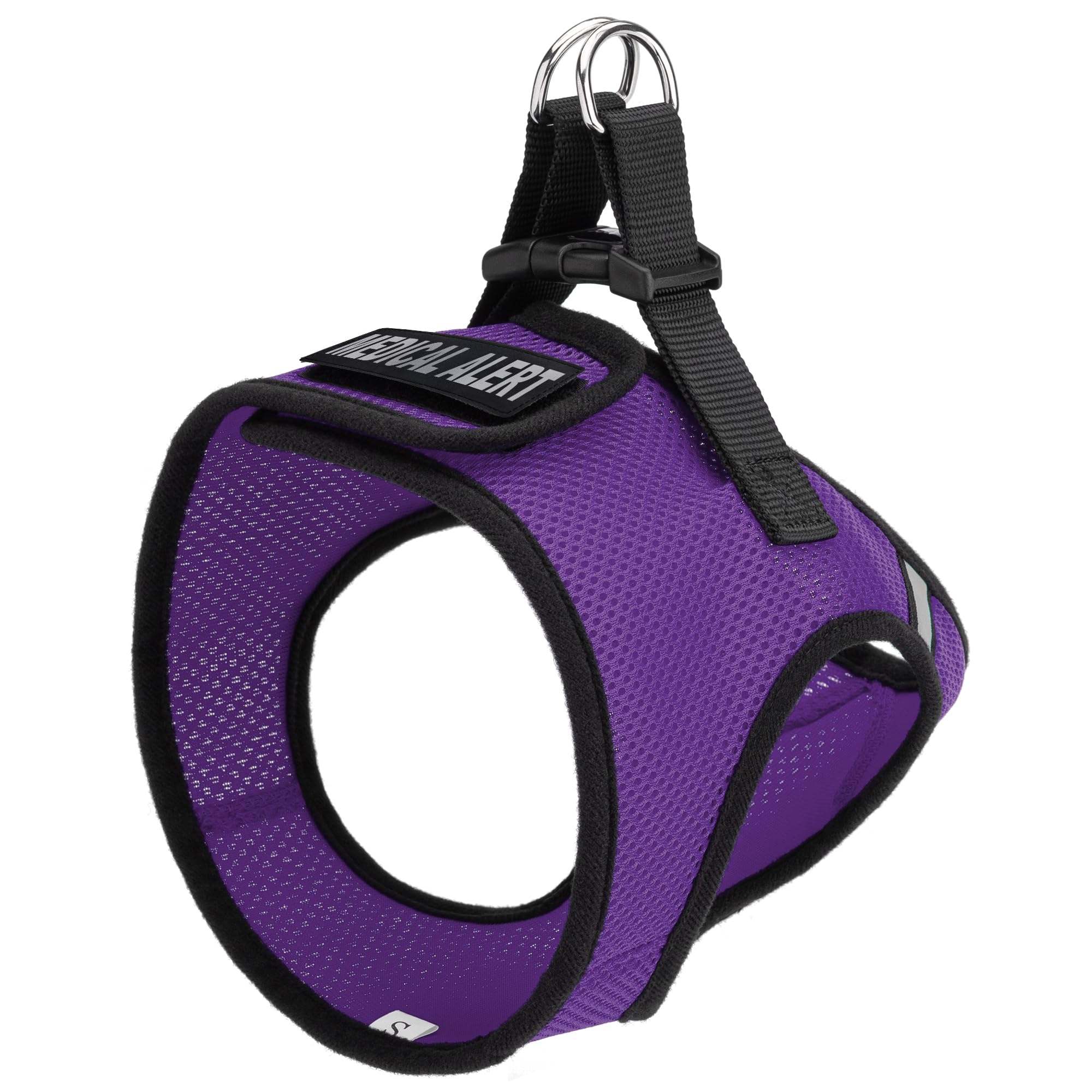 Dogline Boston Step In Mesh Dog Harness With Medical Alert Patch No Choke Pet Vest Soft Gentle Padded Chest Halter For Puppies S