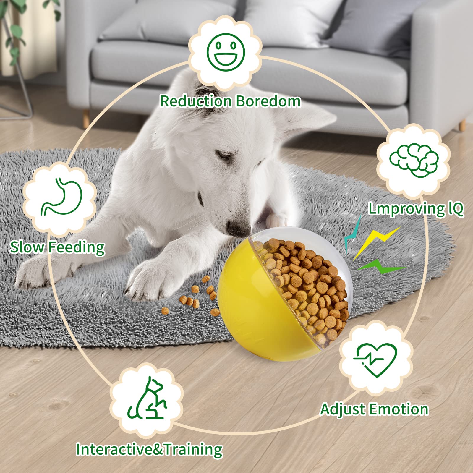 Jokepy Treat Dispensing Dog Toys, Treat Ball for Large, Medium, Small Dogs, Dog Puzzle and Slow Feeder Dog Treat Ball, Mentally