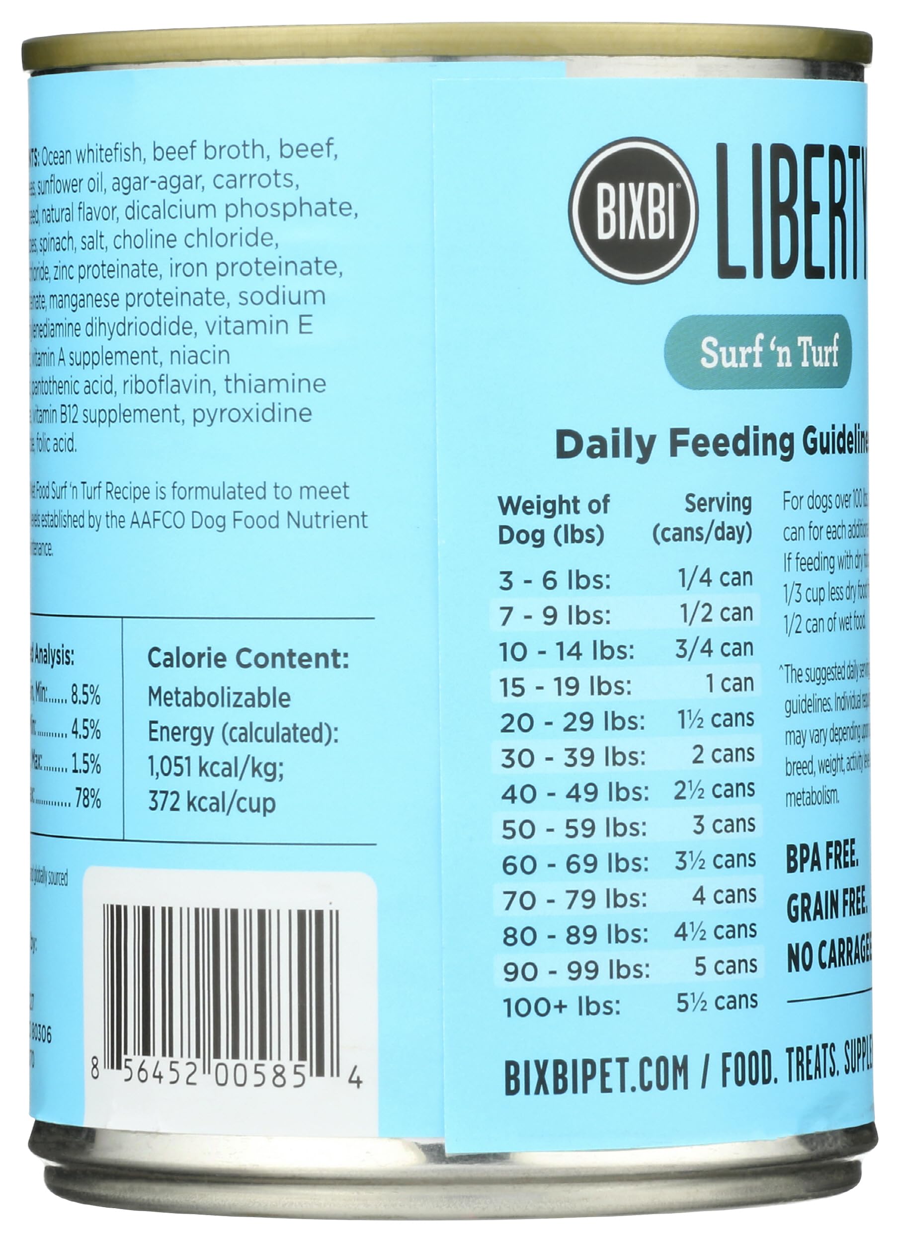 BIXBI Surf n Turf Wet Dog Food, 12.5 OZ
