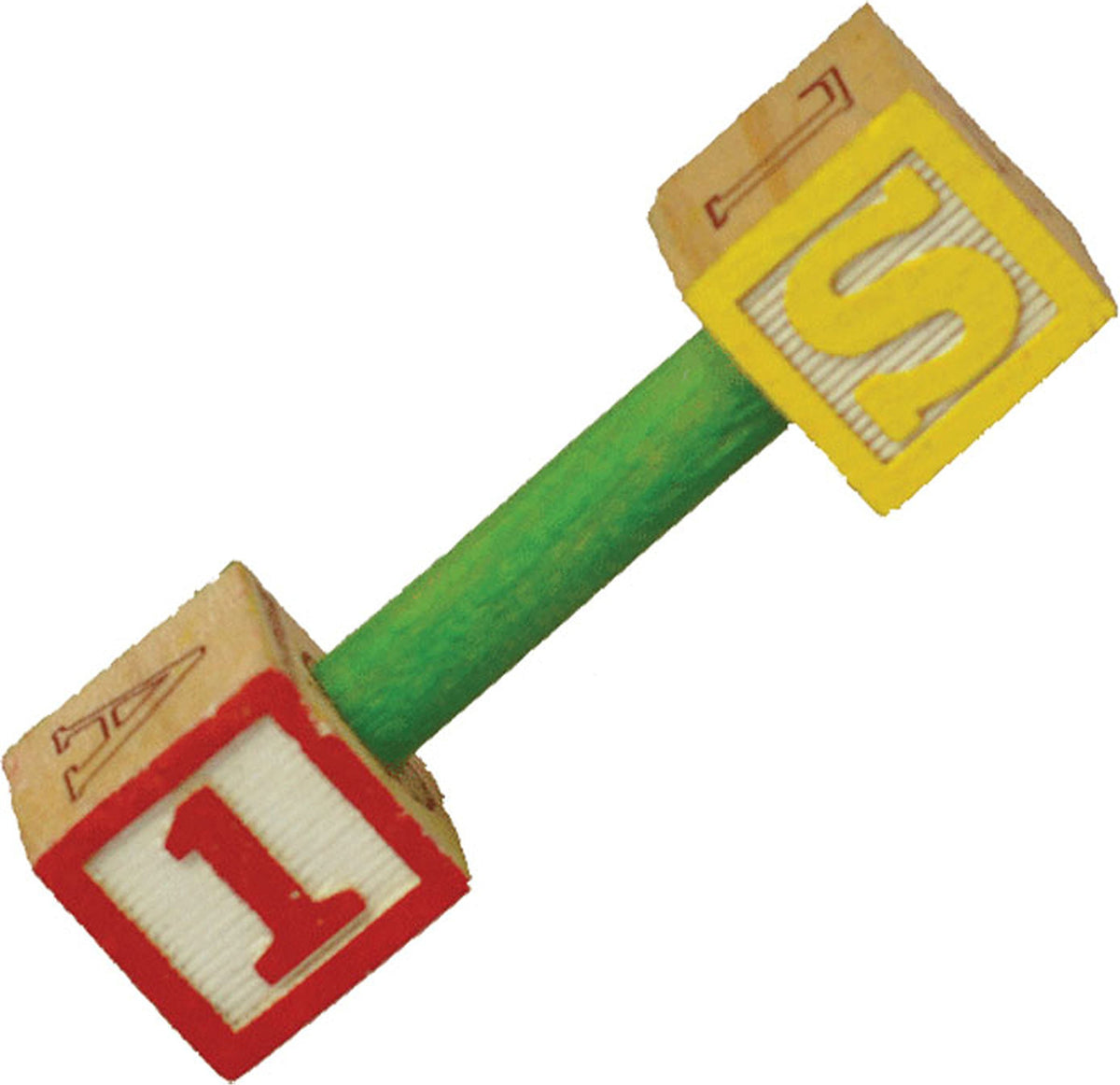 A&E Cage Company 001453 Happy Beaks Pumping Letters Foot Toy Multicolored