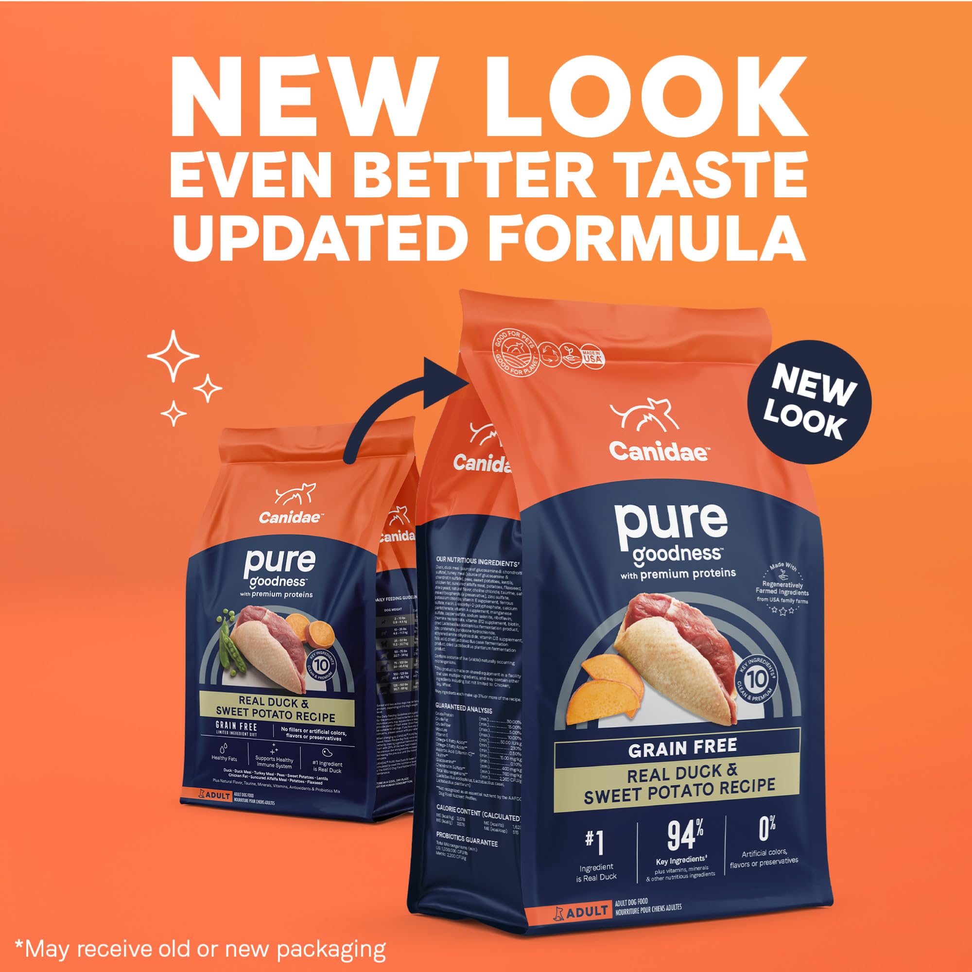 Canidae Pure Grain Free Adult Dry Dog Food, Real Duck & Sweet Potato, 12 lbs.