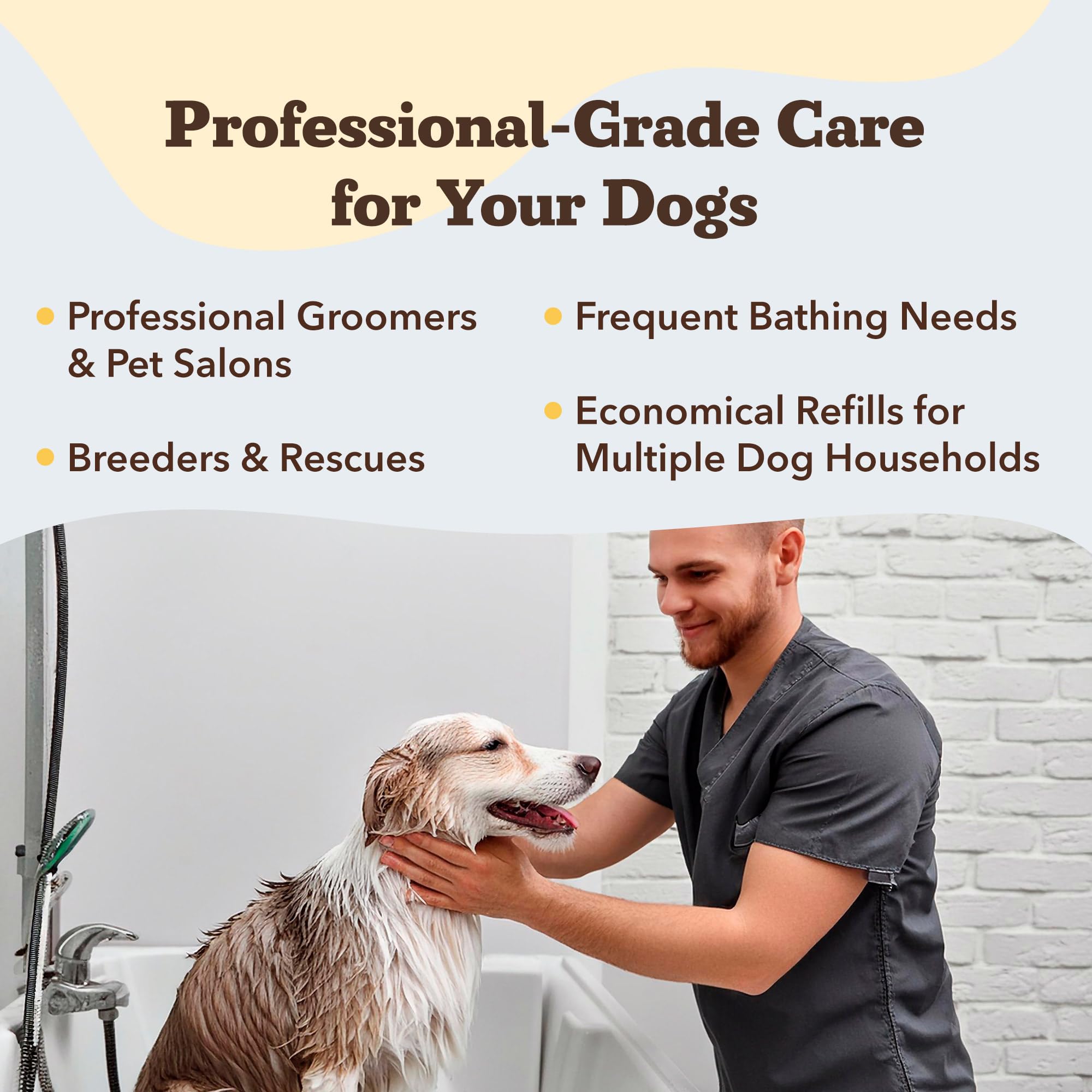 Natural Dog Company Oatmeal Sensitive Dog Gallon Shampoo, Hypoallergenic For Allergies & Itching, Cleans Conditions, Detangles &