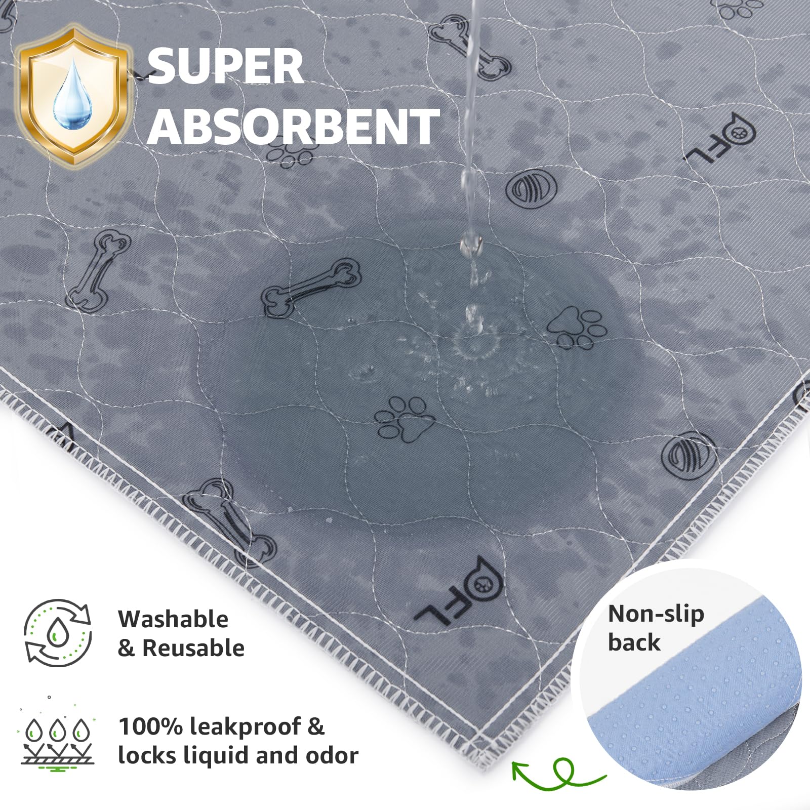 Dog Grass Pad With Tray - 35''X23'' Dog Litter Box With 2 Pack Hemmed Edge Artificial Grass Patch + 2 Washable Reusable Pee Pads