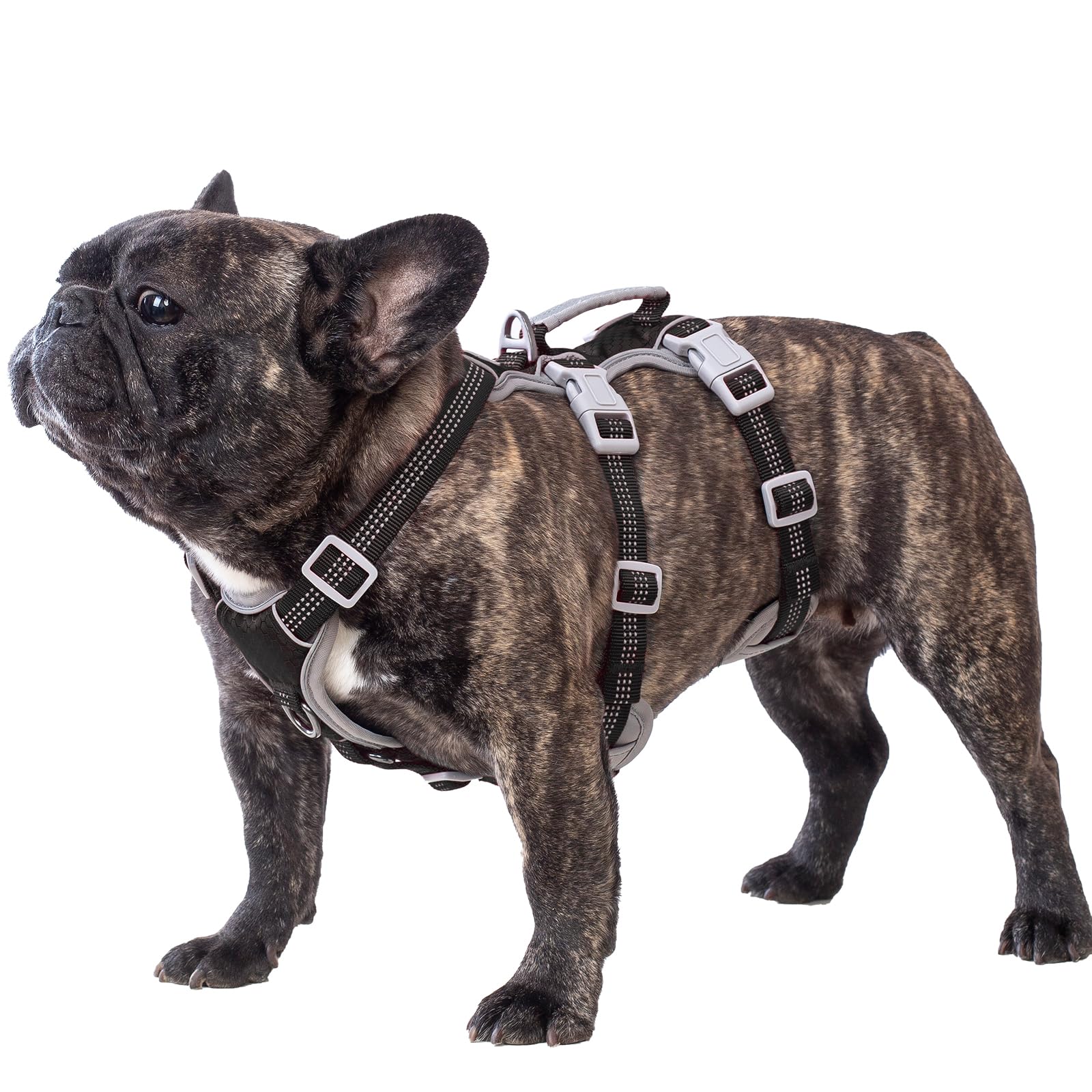 Huntboo Escape Proof Harness, No Slip Dog Harness Escape Proof, Reflective Harness With Handle, Breathable, Durable, Adjustable