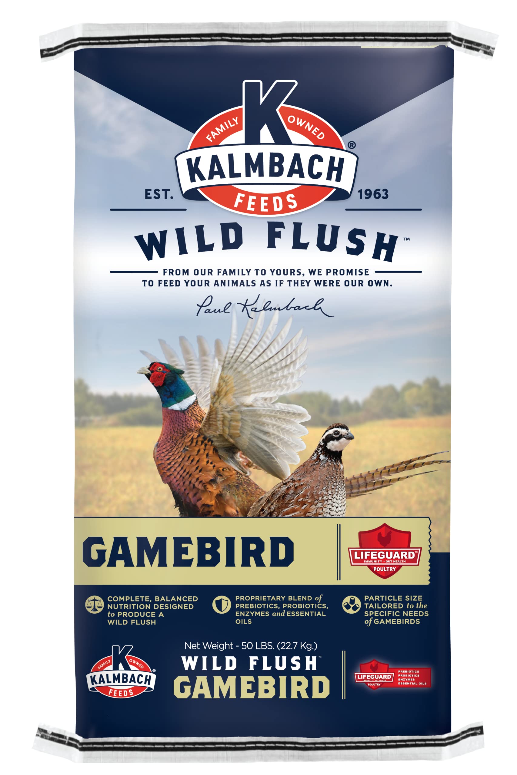 Kalmbach Feeds Wild Flush Pheasant Game Bird Grower Crumbles with 20% Protein