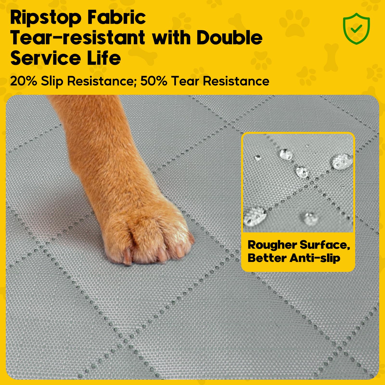 Enonci Upgrade Tough 1200D Rip-Stop Dog Truck Seat Cover For Back Seat, Anti-Scratch Waterproof Car Back Seat Extender For Dogs