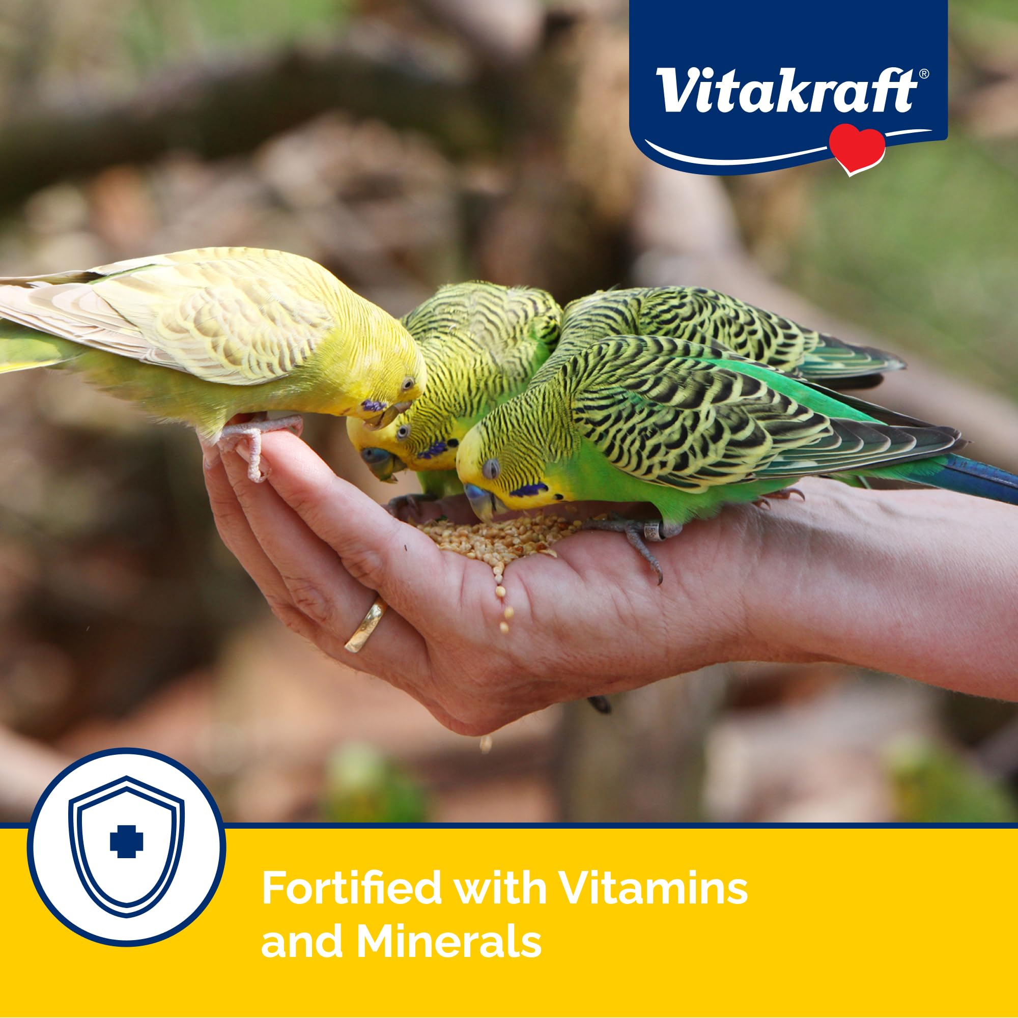Vitakraft Vita Smart Gourmet Parakeet Food - Vitamin-Fortified - Daily Pet Bird Food 2 Pound (Pack of 1)