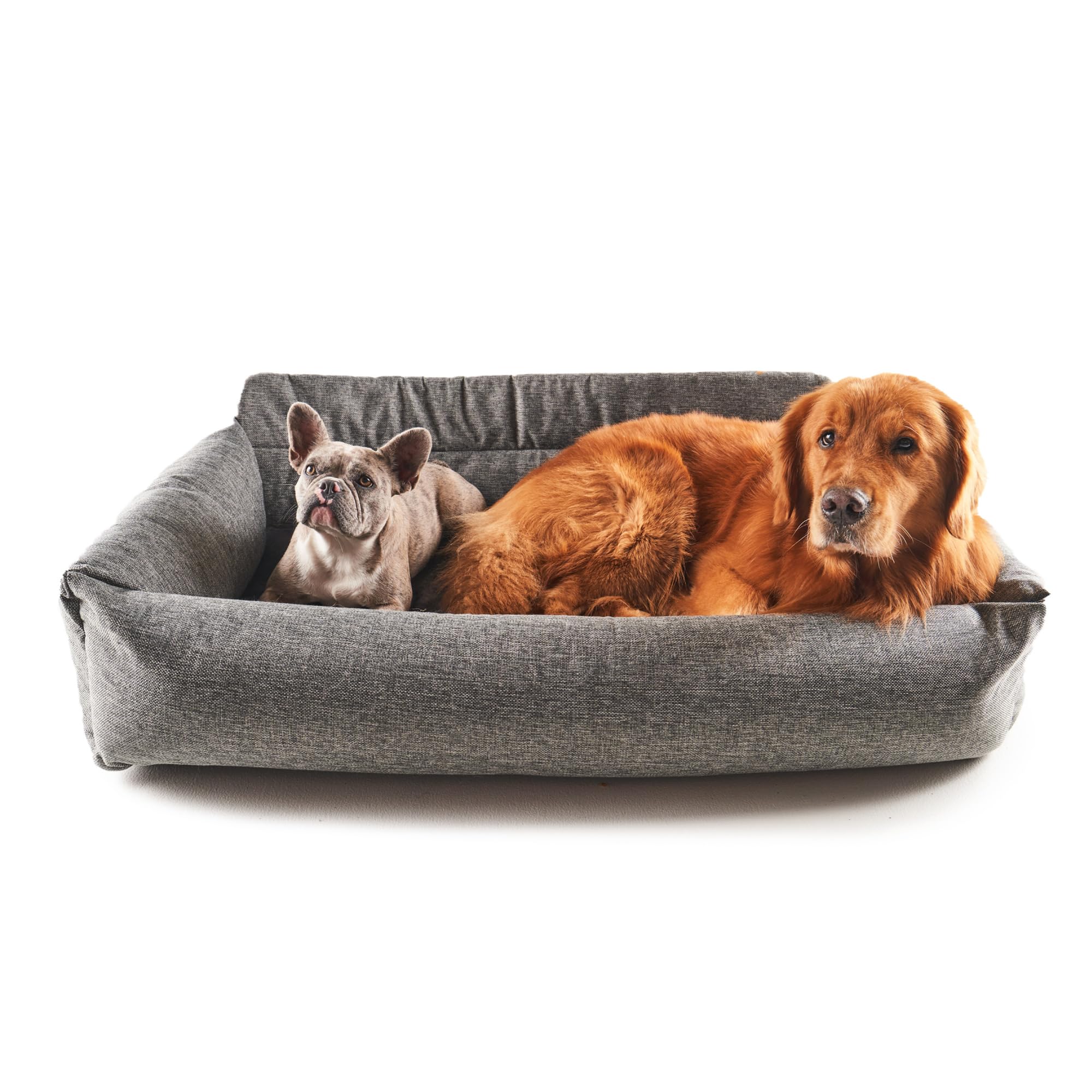 Paw Brands Dog Car Full Backseat Bed - Memory Foam Pet Travel Bed For Back Seat