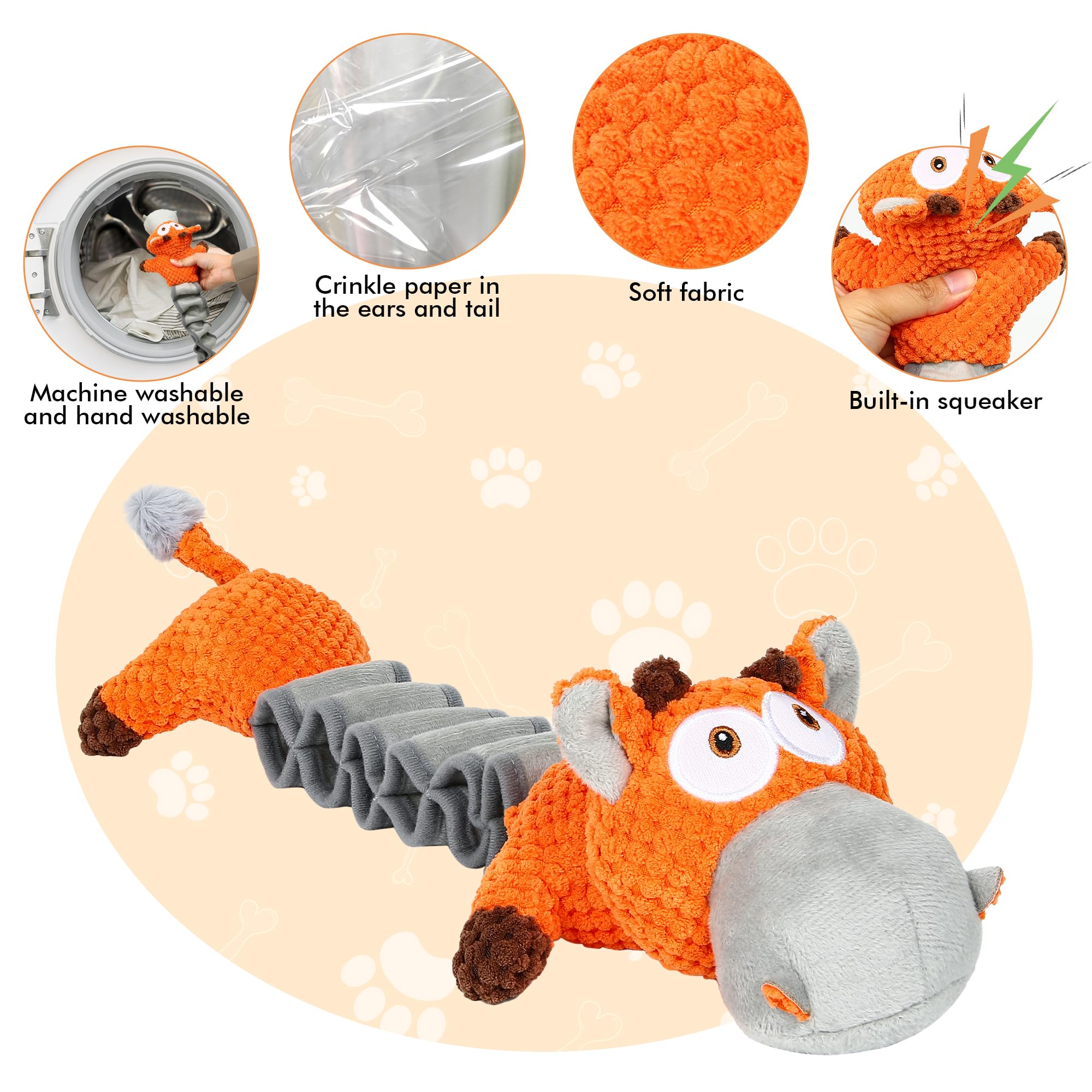 Iokheira Squeaky Dog Toy For Large Dogs Plush Chew Dog Toy Interactive Fetch Toy For Small Medium And Large Dogs Birthday Gifts